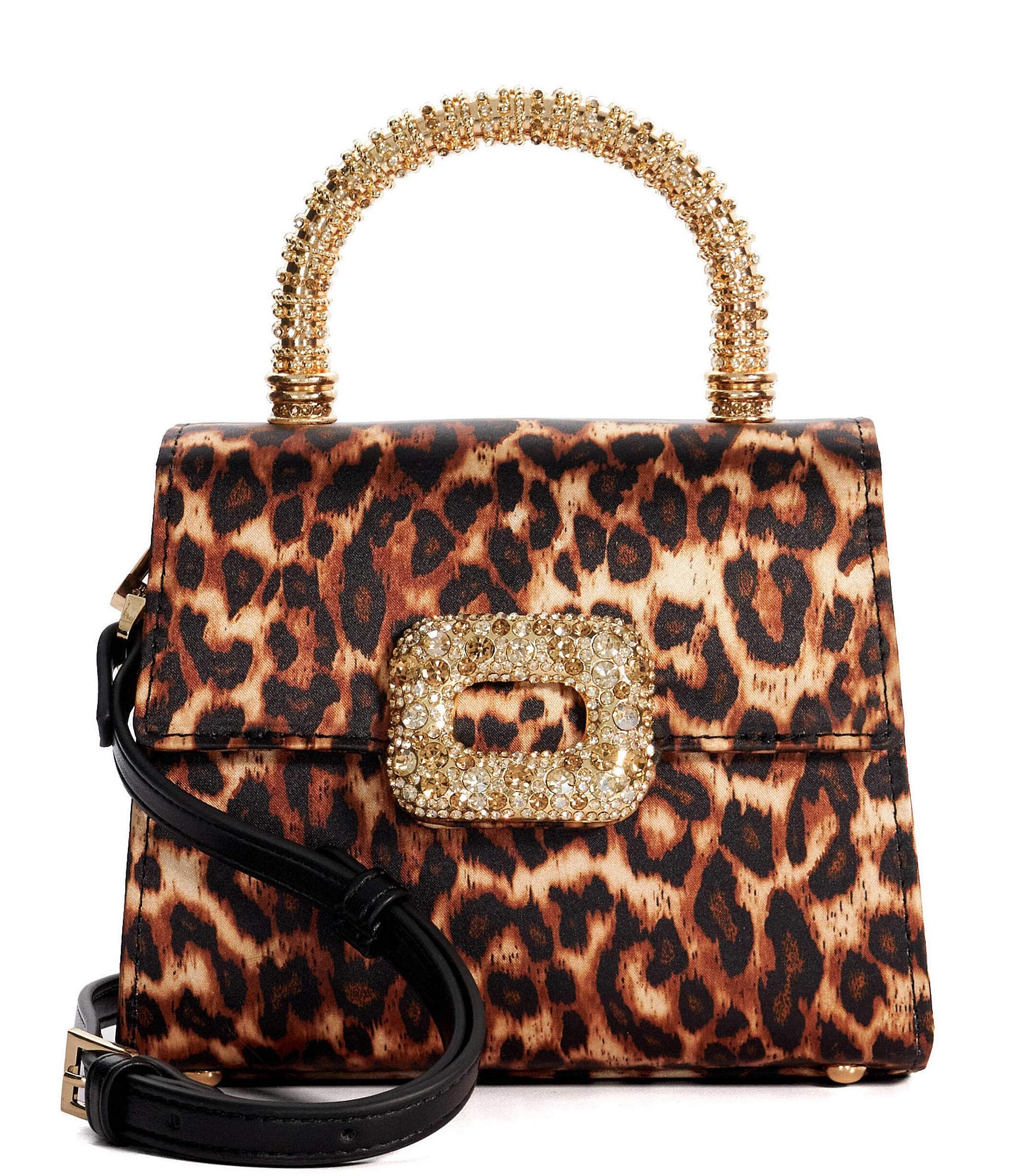 Dune leopard print fashion clutch bag