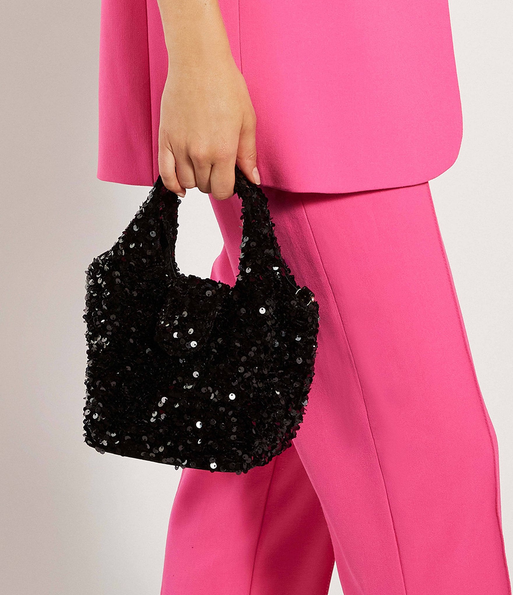 Dune London Brighten Sequin Top Handle Hobo Bag