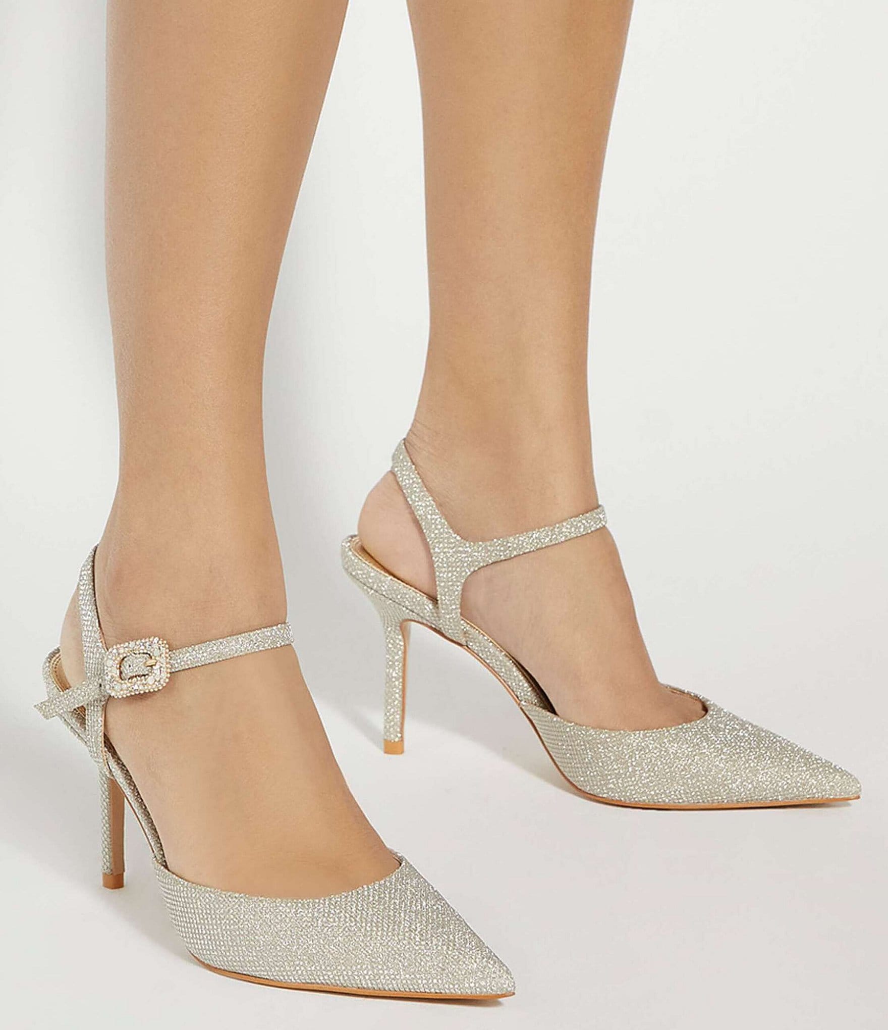 Dune London Channel Ankle Strap Dress Pumps