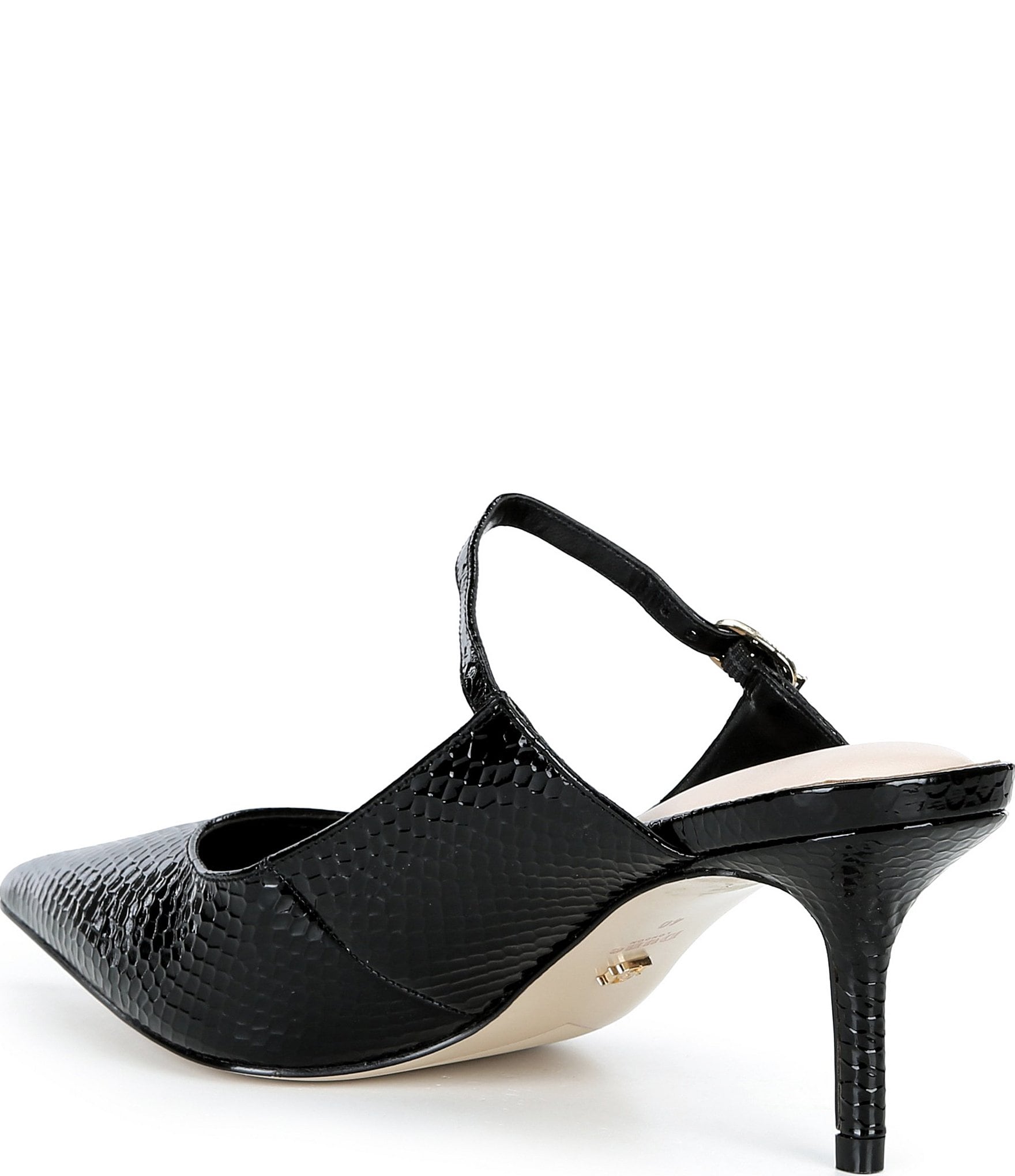 Dune London Chronicles Leather Kitten Heel Pumps
