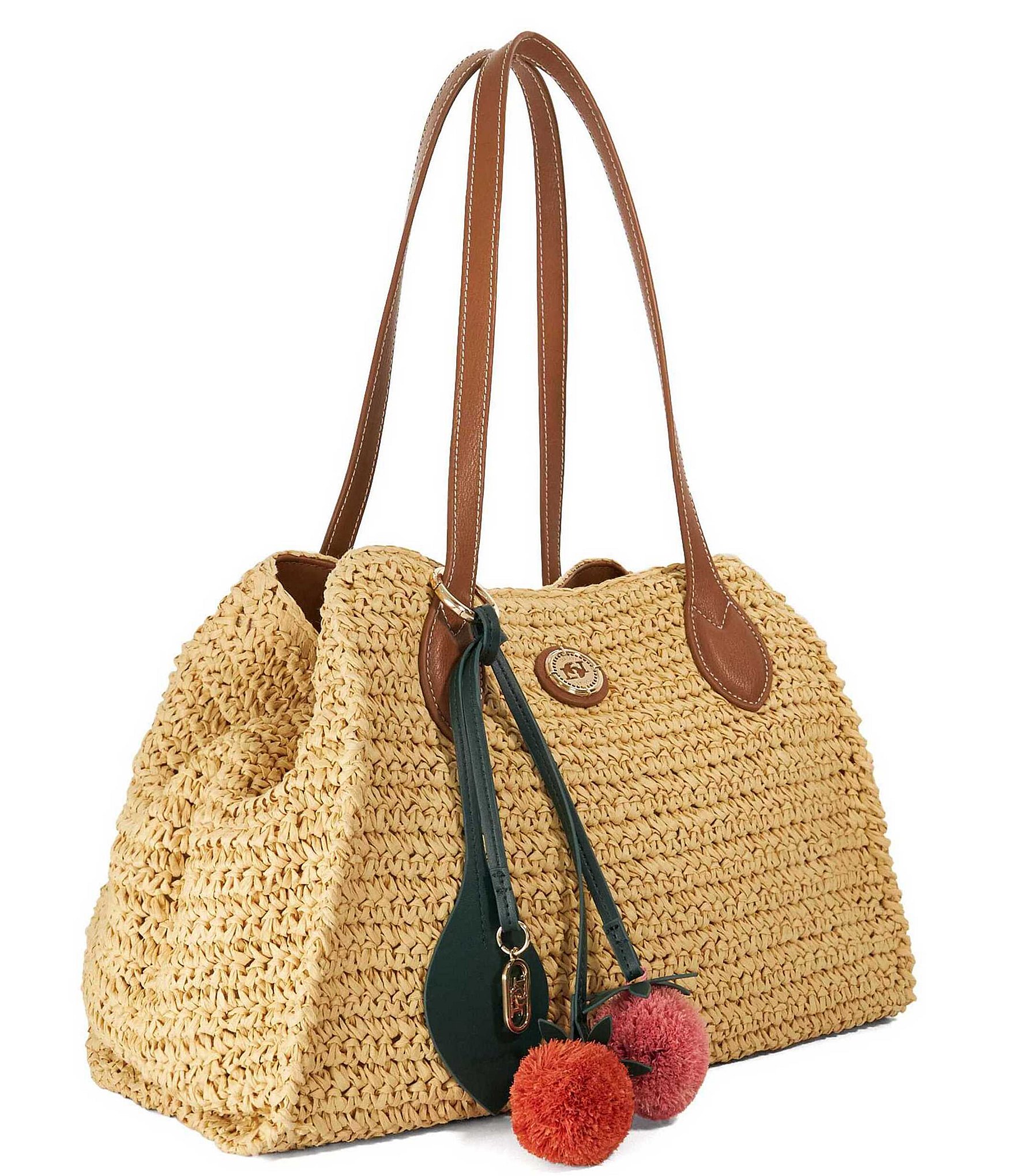 Dune London Devotedly Double Grab Handle Raffia Tote Bag