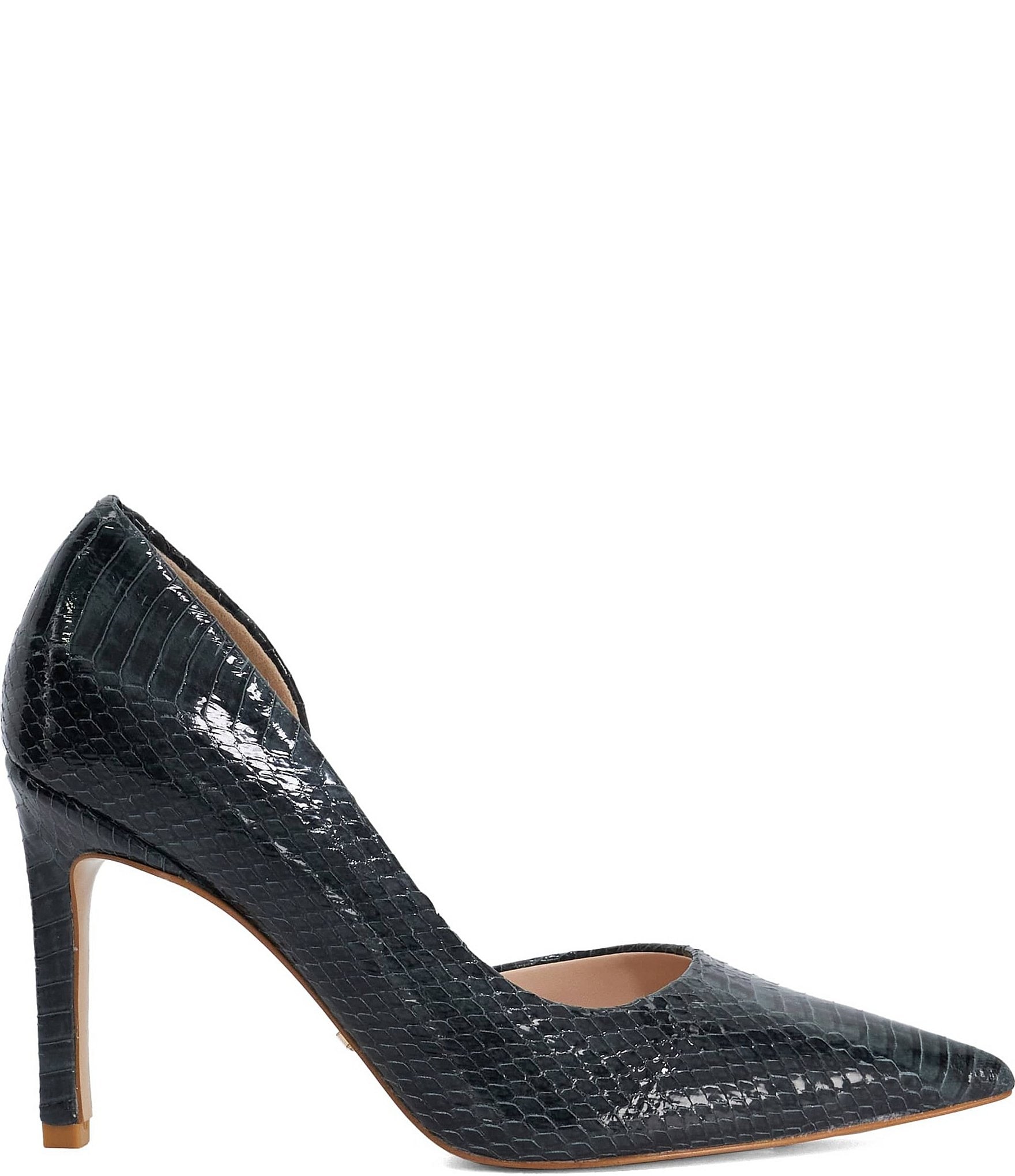 Dune London Dividing Leather Point Toe Stiletto Sandals