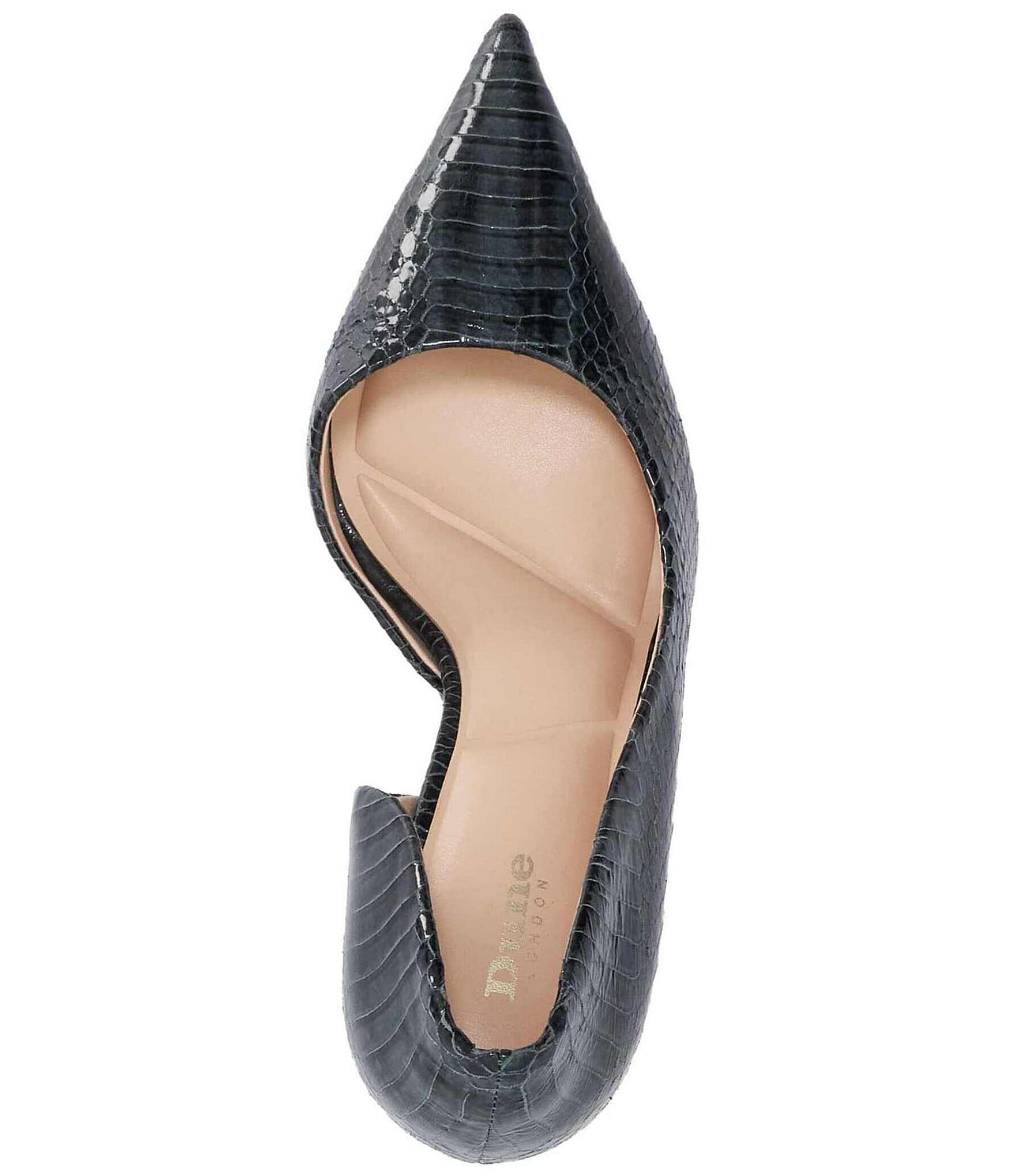 Dune London Dividing Leather Point Toe Stiletto Sandals