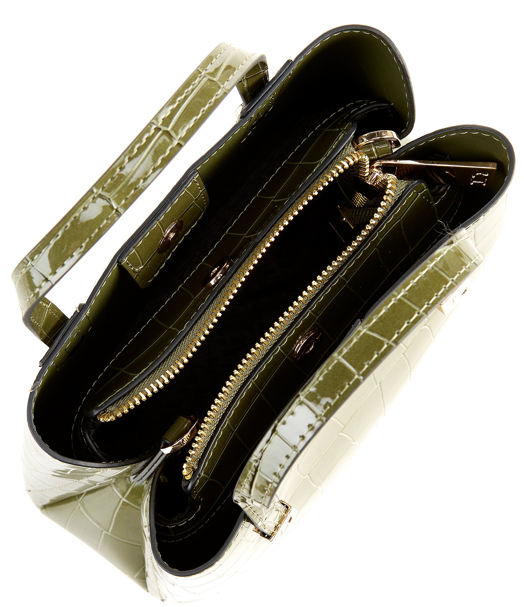 Dune London Dominantly Crocodile Embossed Satchel Bag