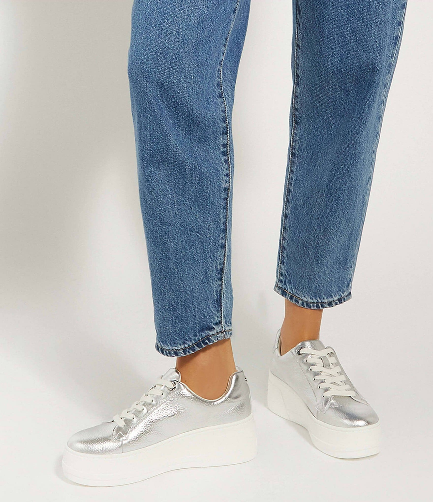 Dune London Episode Platform Leather Sneakers