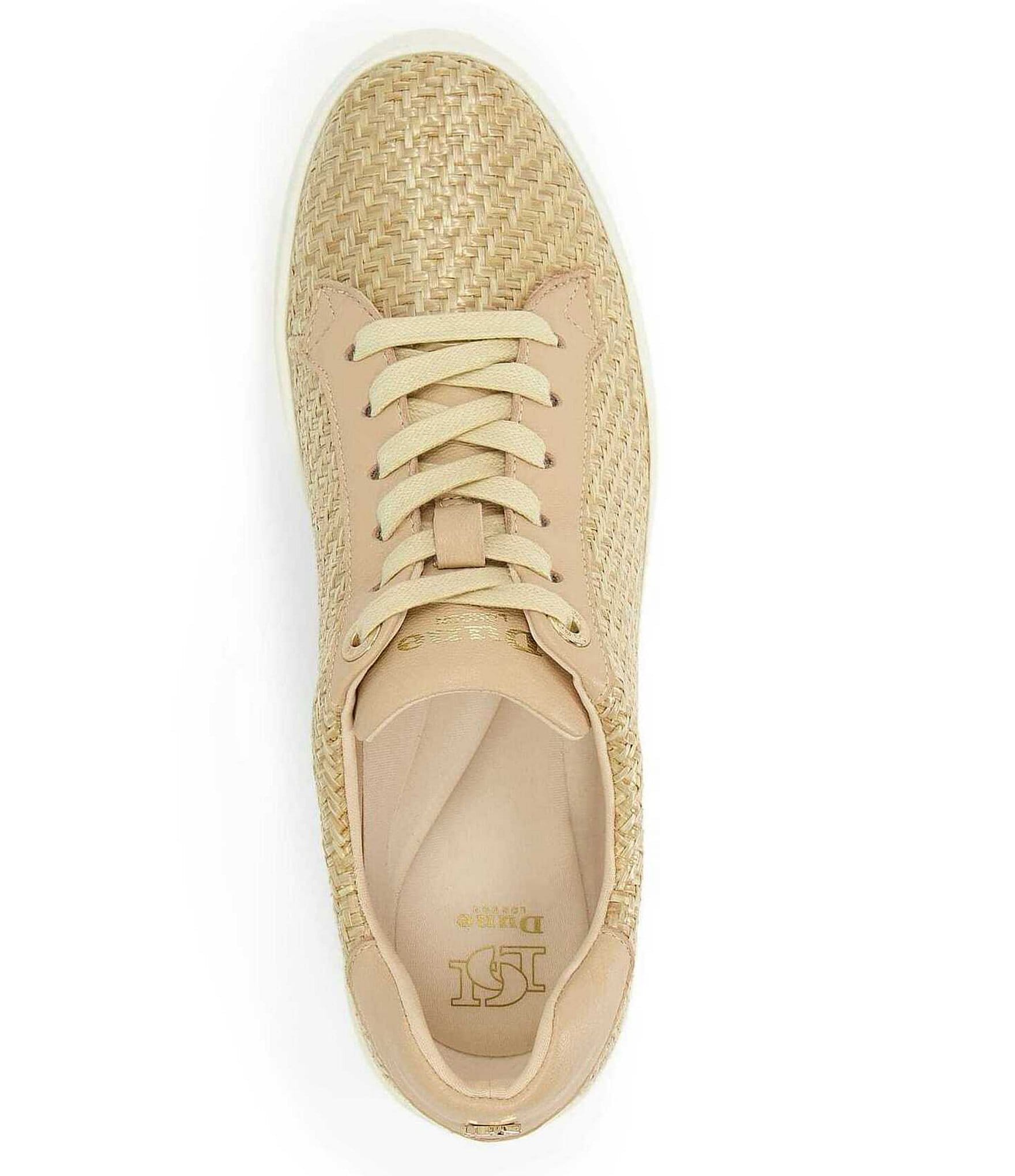 Dune London Episode Woven Raffia Platform Sneakers