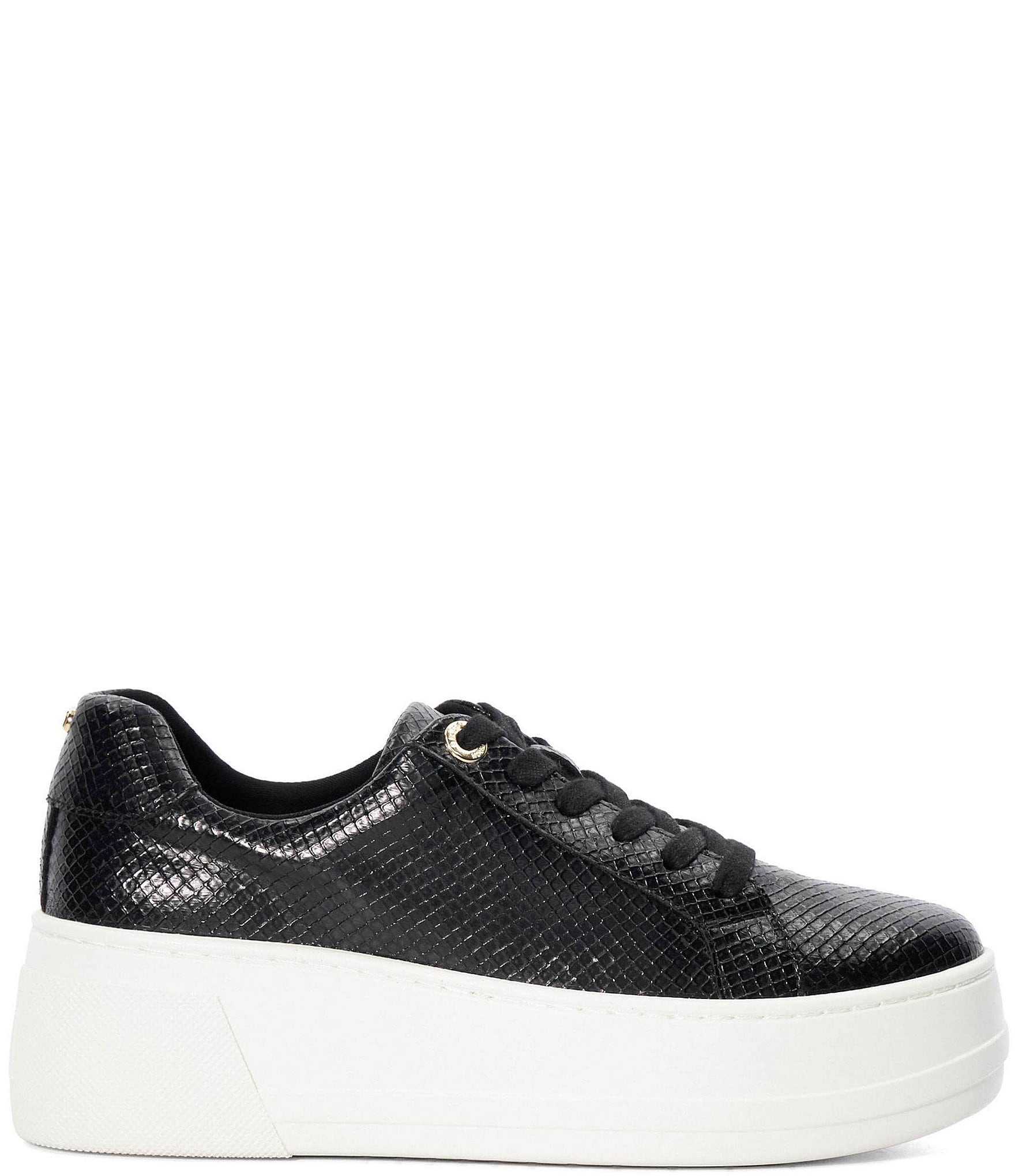 Dune London Episode Snake Embossed Platform Sneakers
