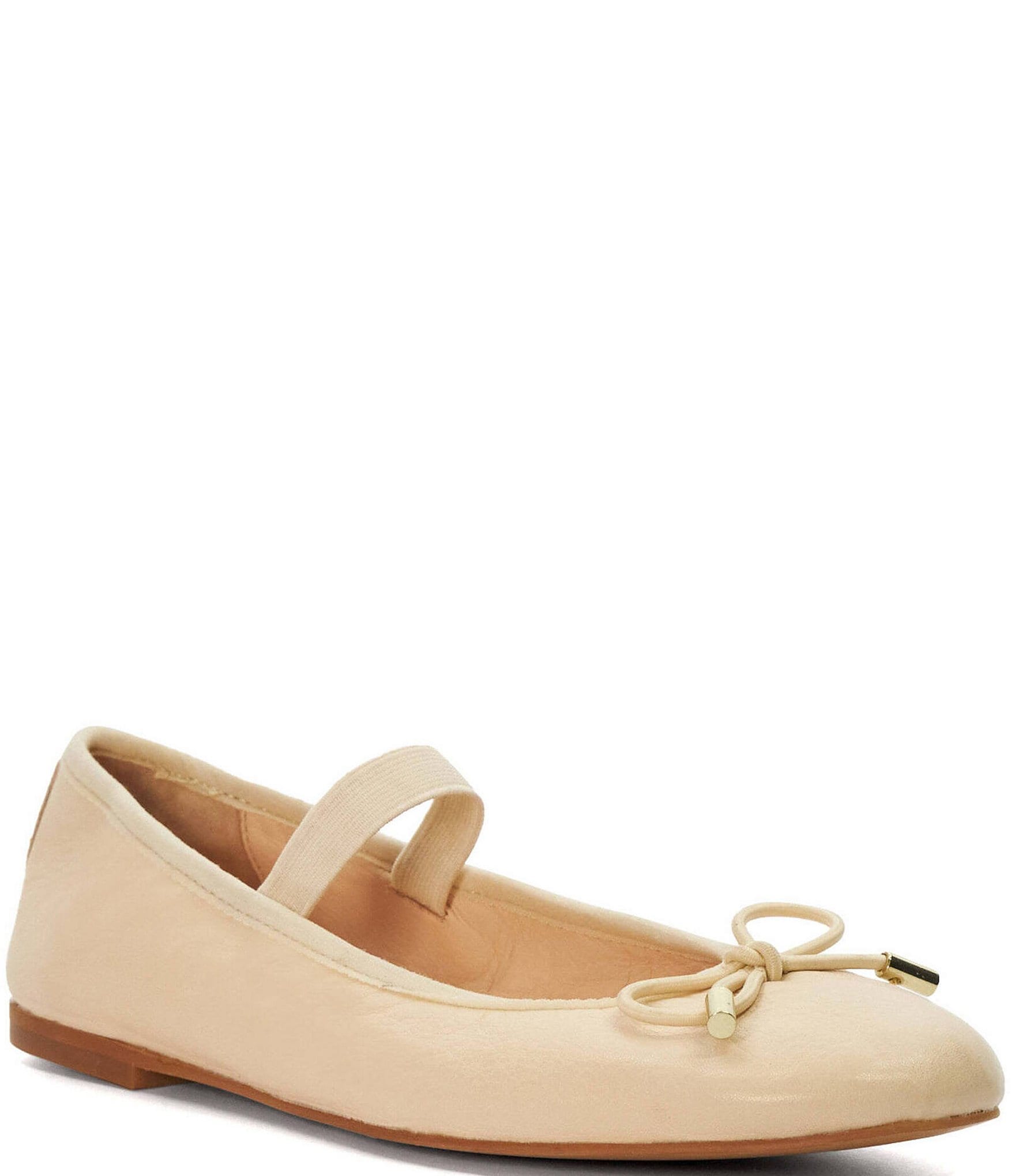 Dune London Helenas Leather Ballet Bow Flats