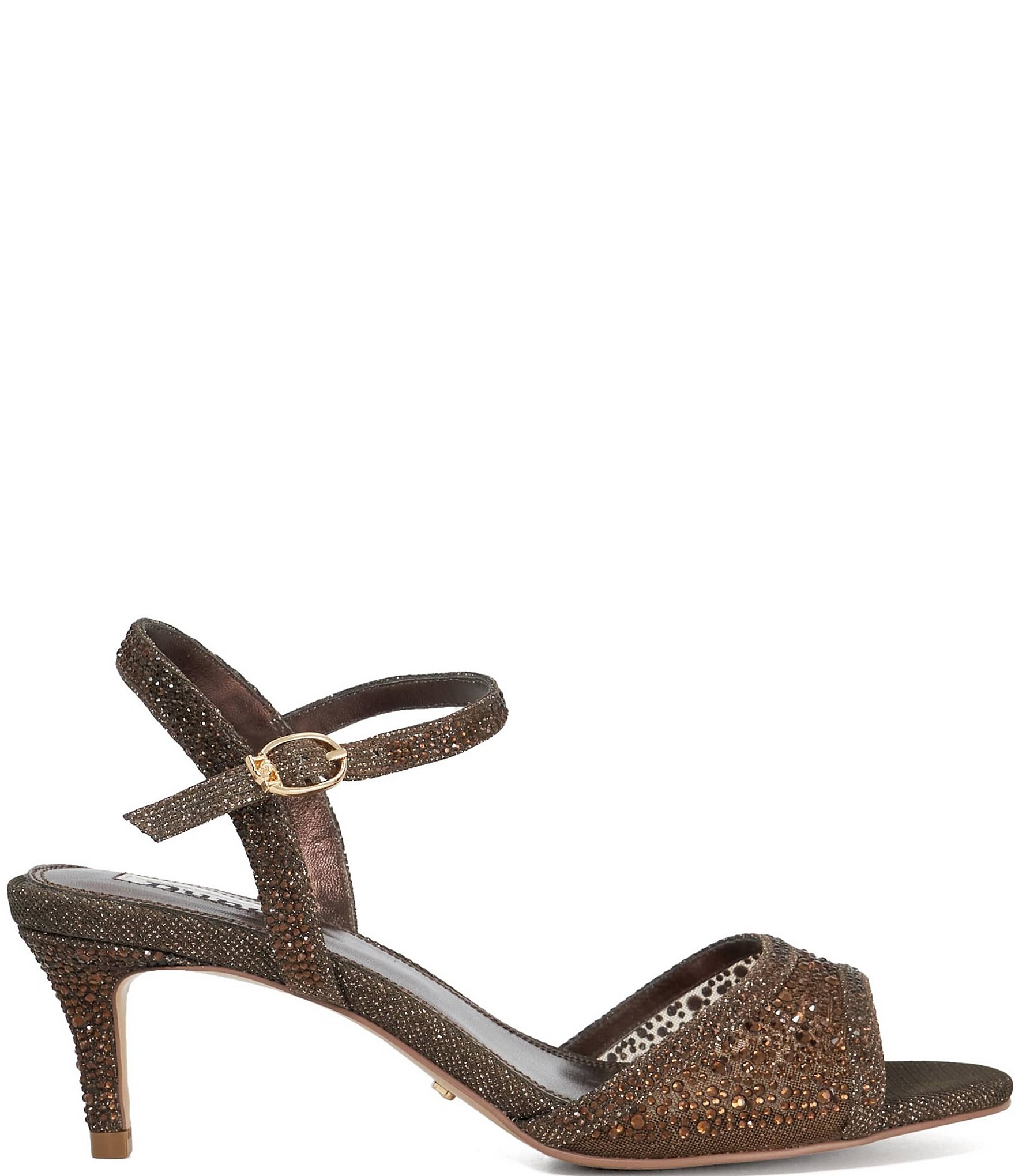 Dune London Manicure Embellished Mesh Ankle Strap Dress Sandals