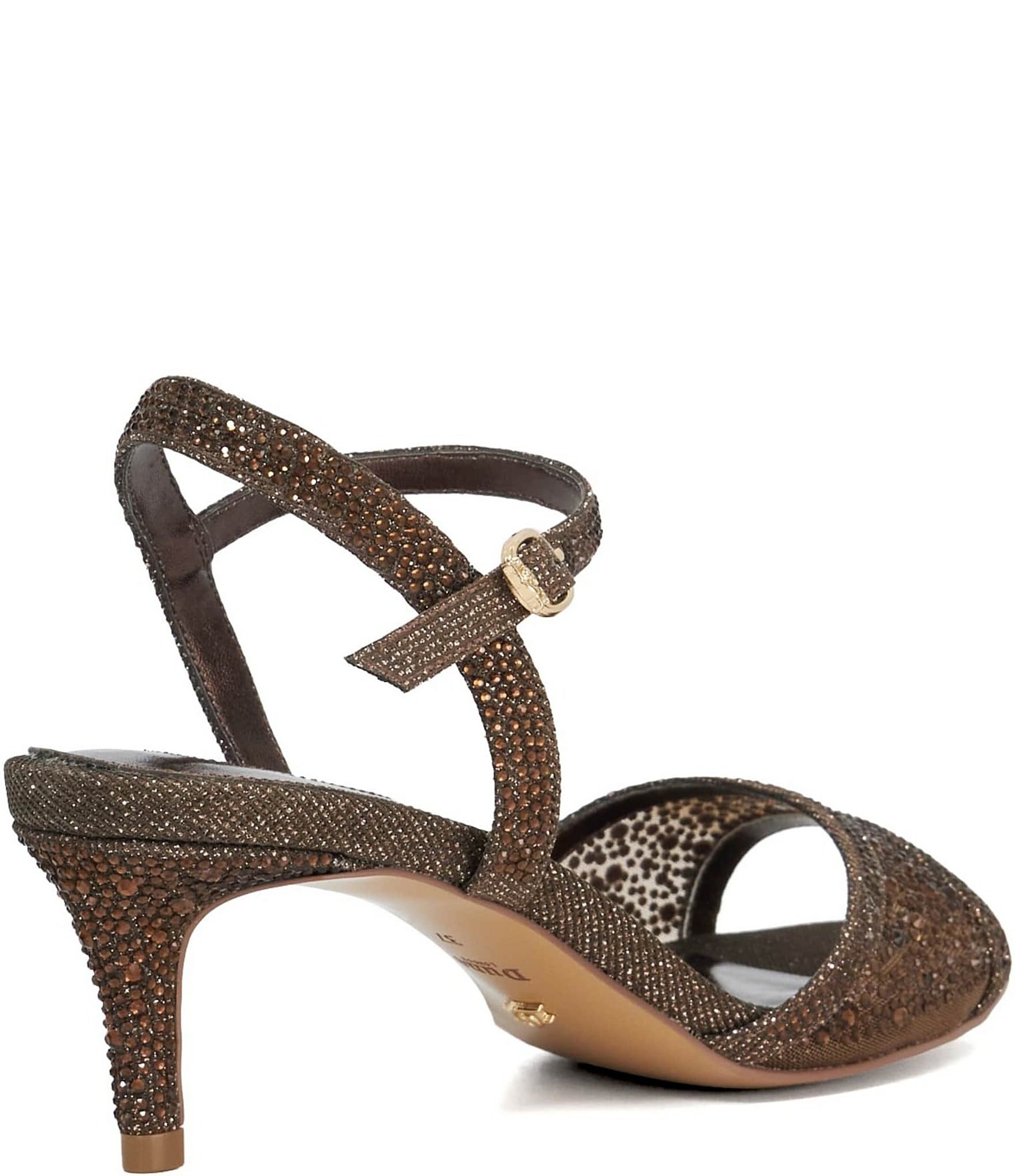 Dune London Manicure Embellished Mesh Ankle Strap Dress Sandals