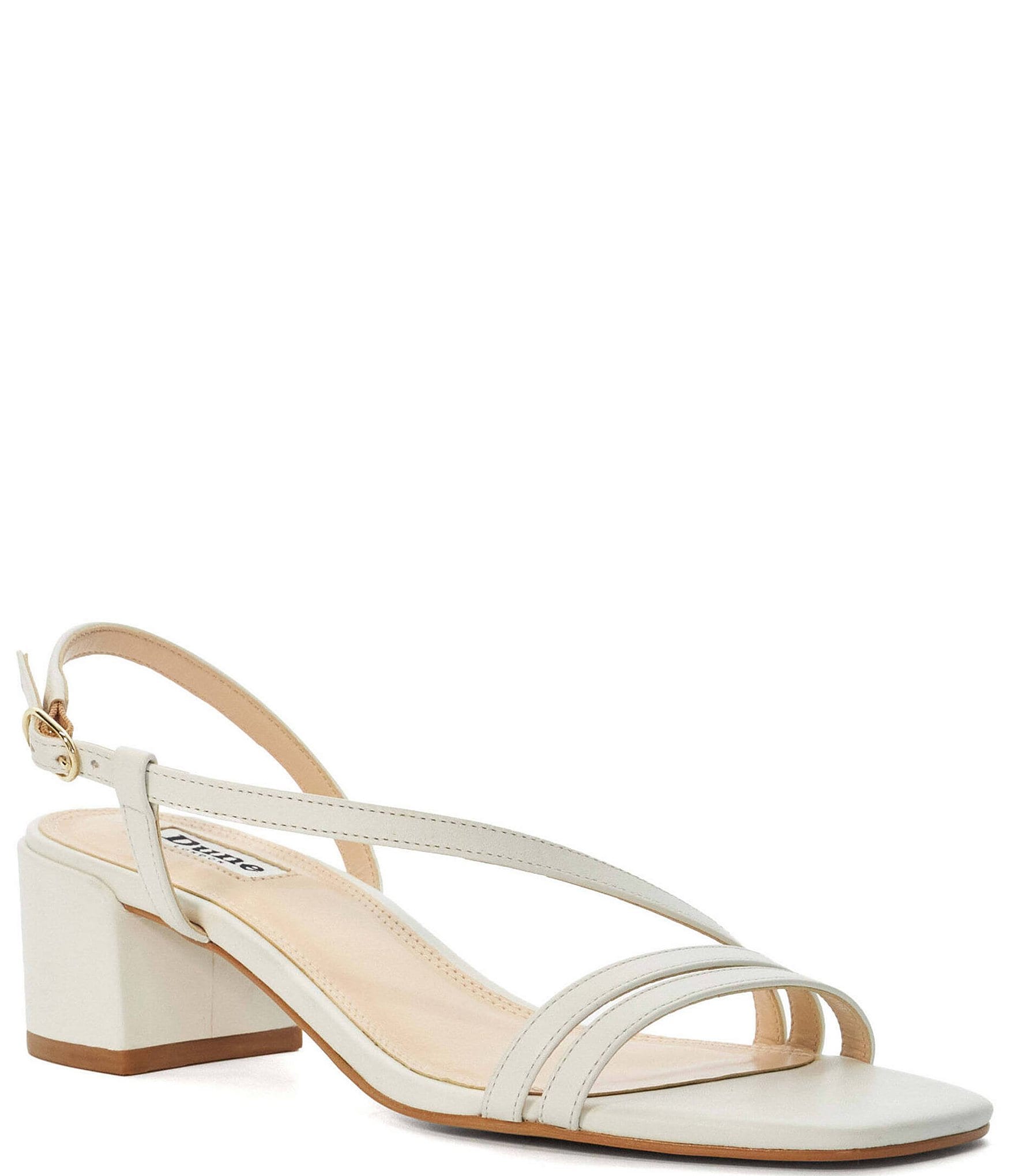 Dune London loopy slip on flat sandals in white | ASOS