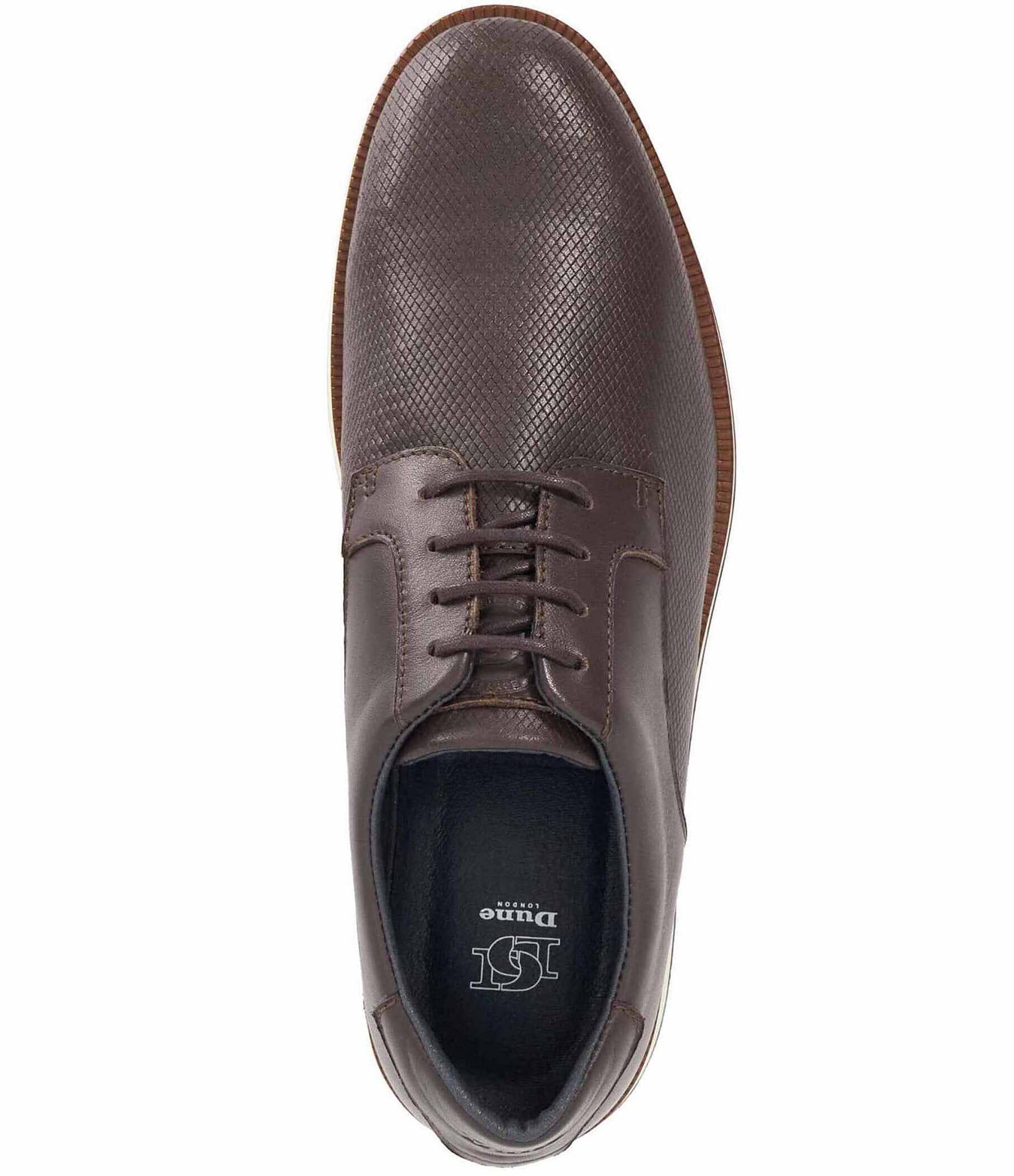 Dune London Men's Bow Embossed Leather Oxfords
