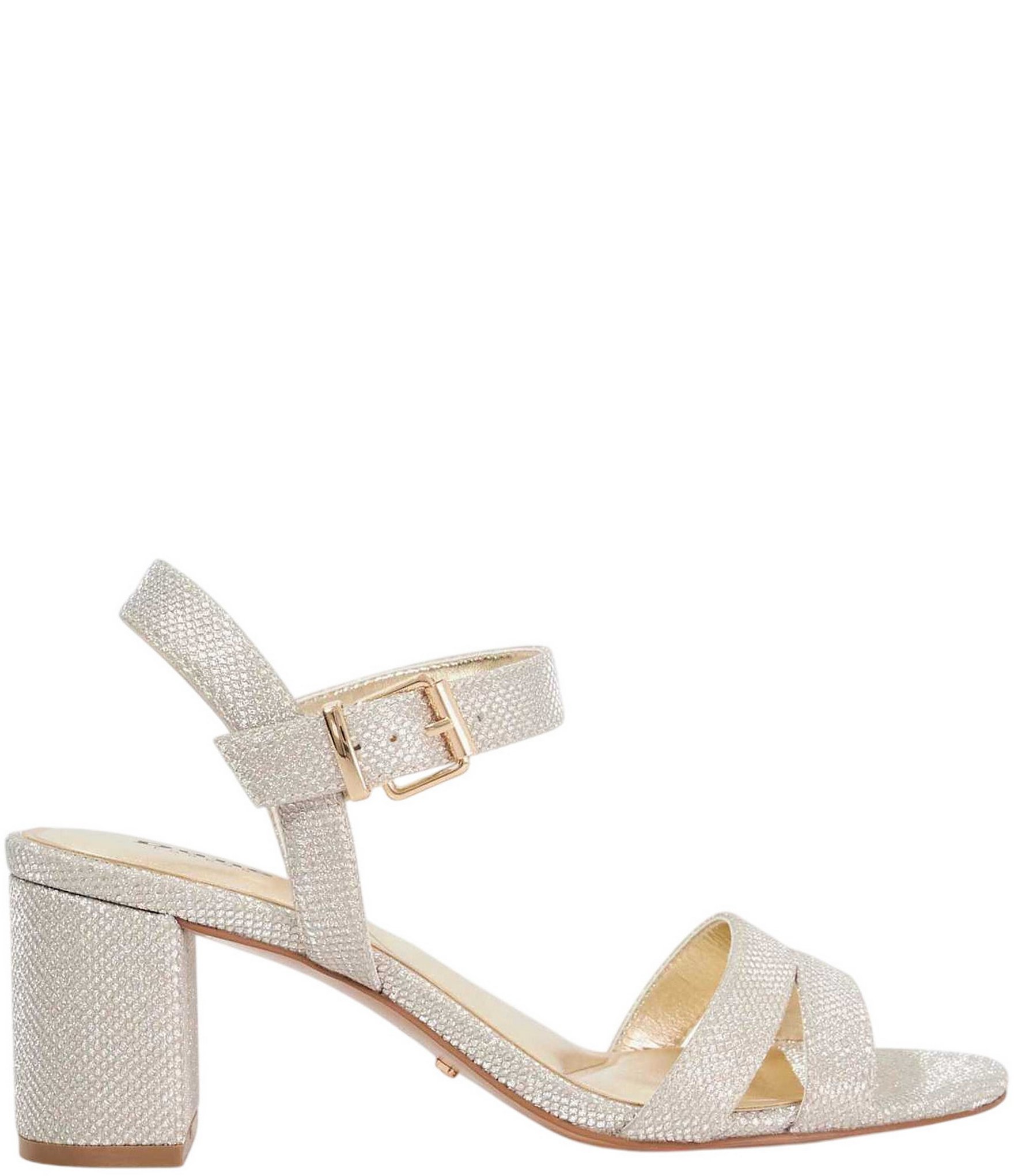Dune London Merisa Metallic Fabric Dress Sandals
