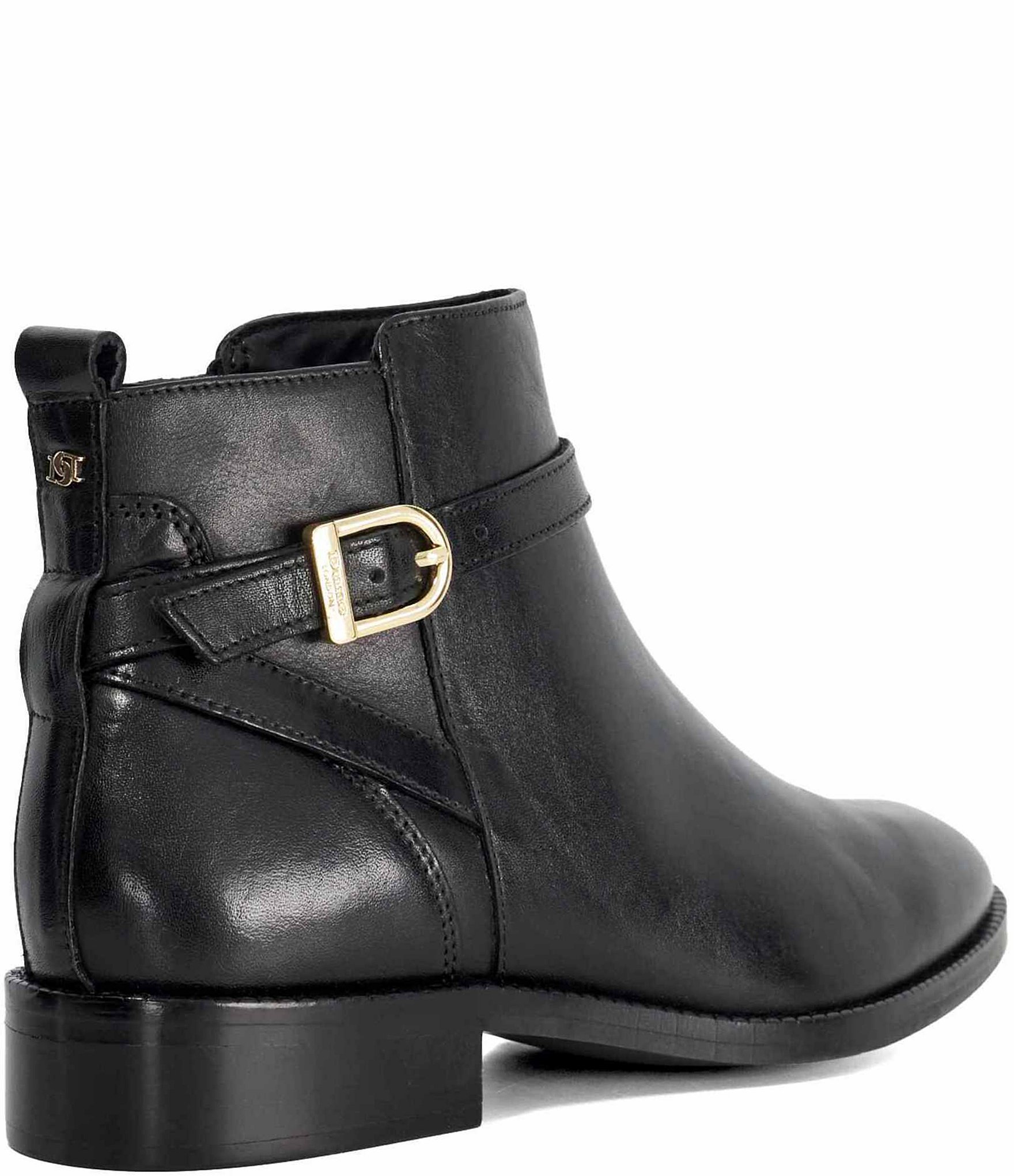 Dune London Pemma Leather Ankle Booties