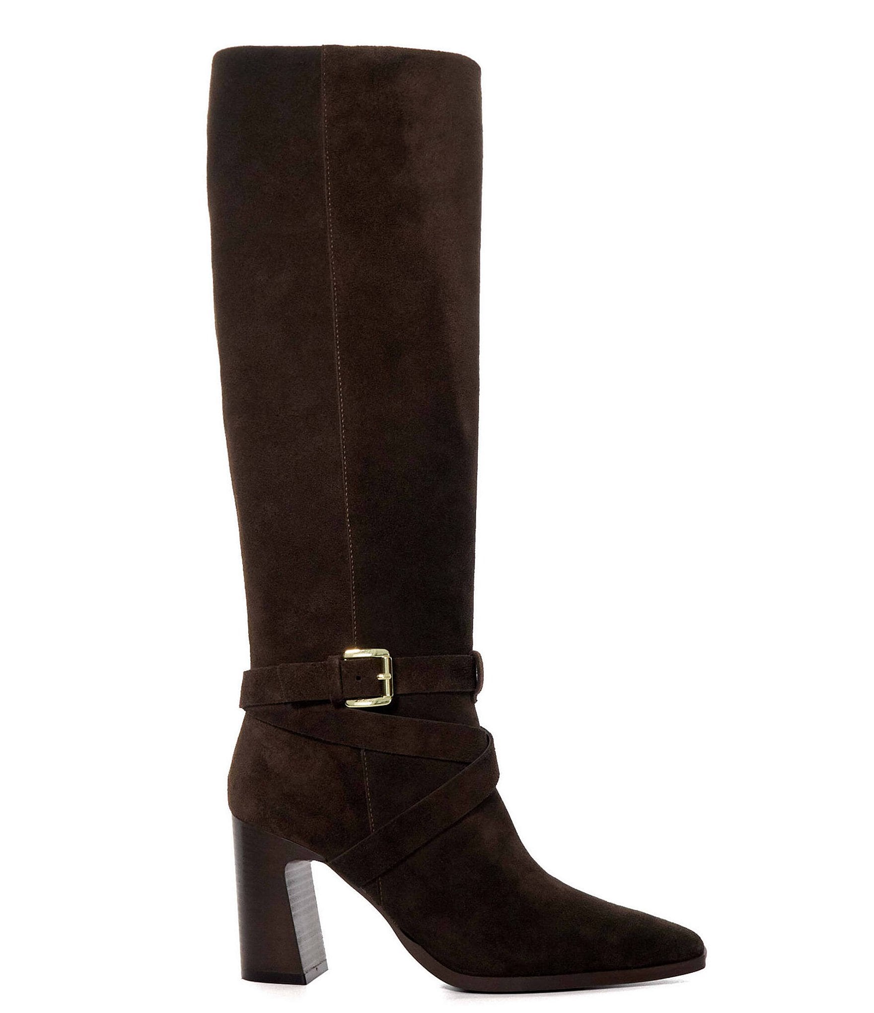 Dune London Solanna Tall Suede Slouch Boots