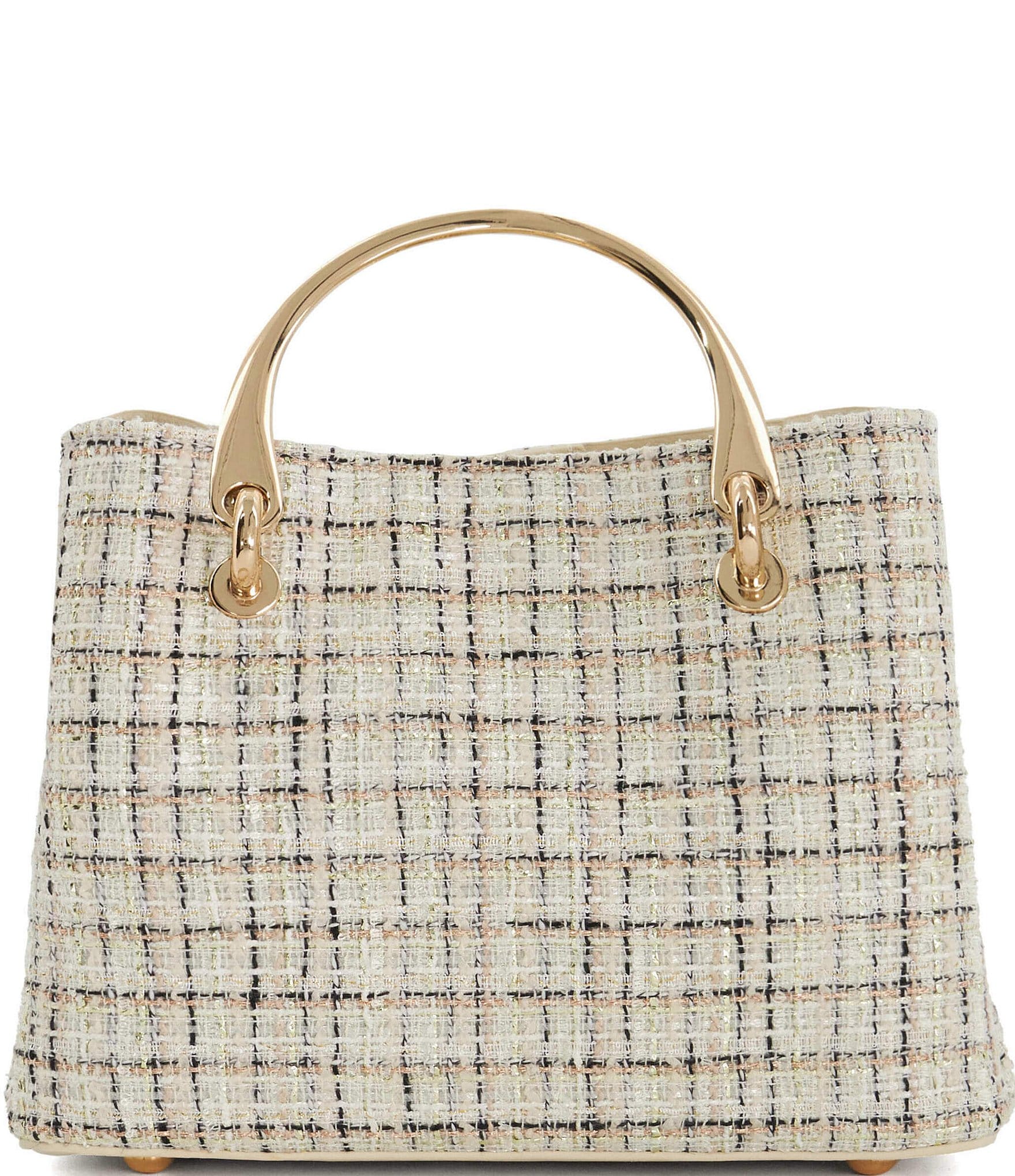 Dune London Tweed Dinky Dorrie Top Handle Satchel Tote Bag