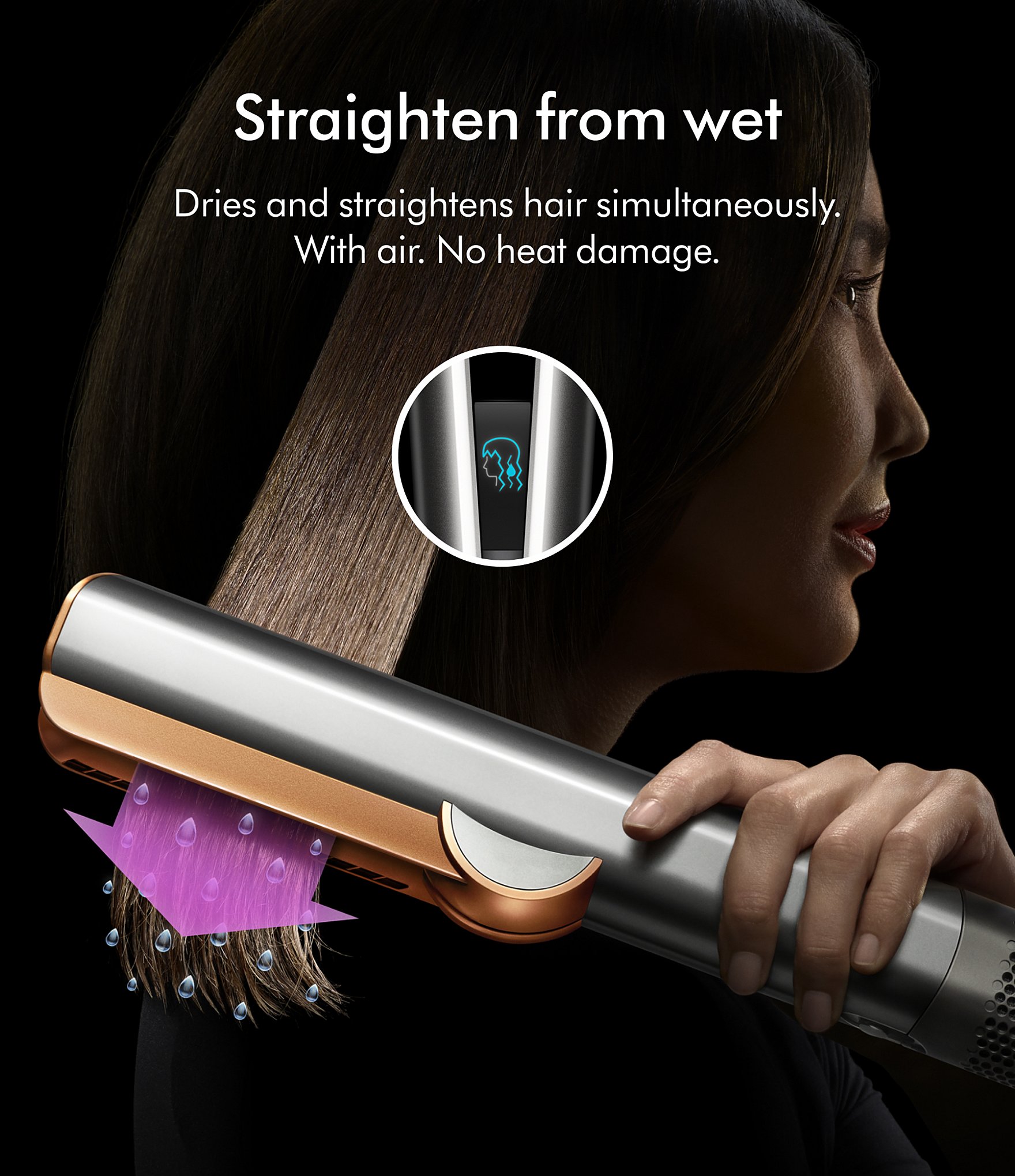 Dyson Limited Edition Airstrait Straightener in Ceramic Pink and Rose Gold