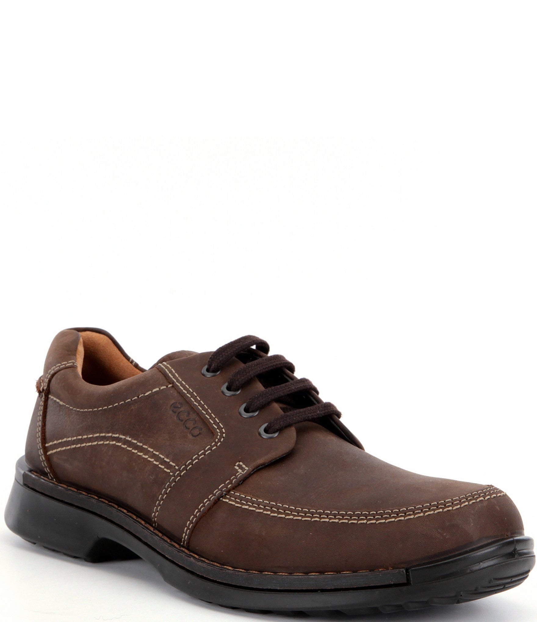 ecco brown leather shoes