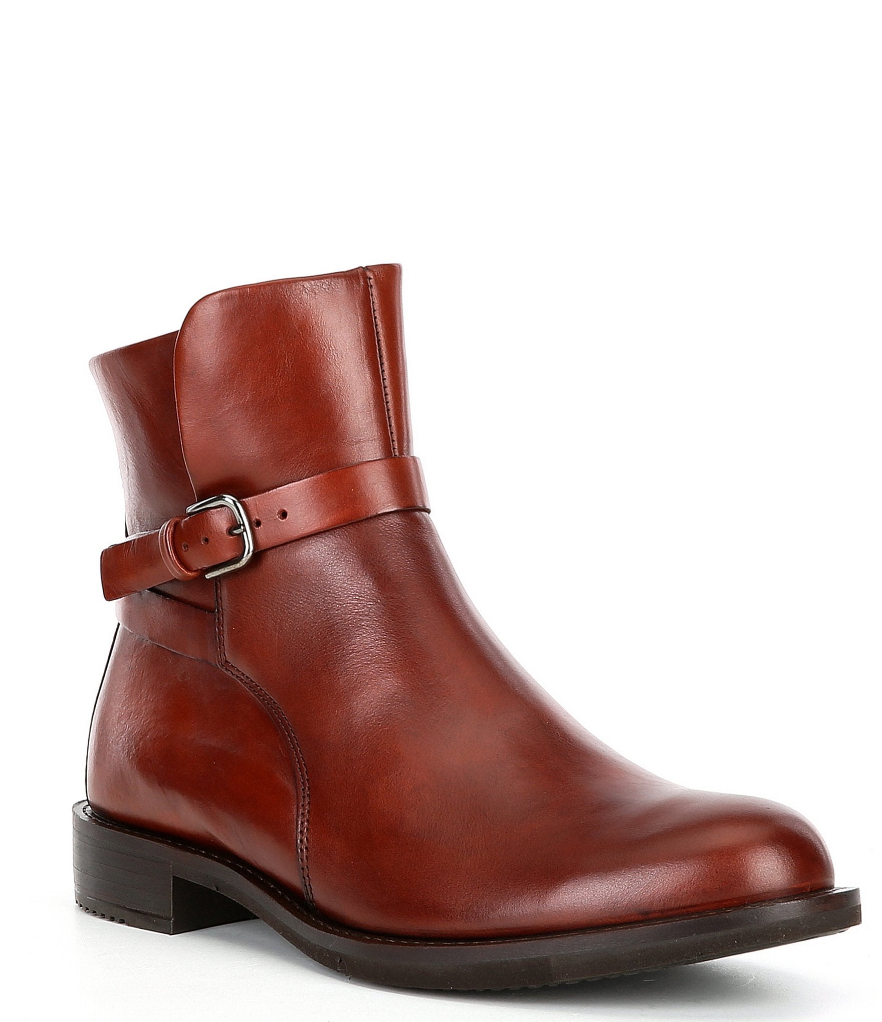ECCO Sartorelle Leather Mid Buckle Boots |