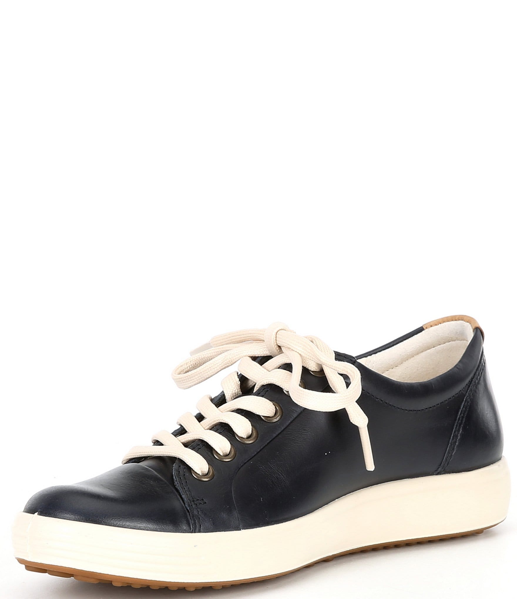 ECCO Women's Soft VII Leather Lace-Up Sneakers