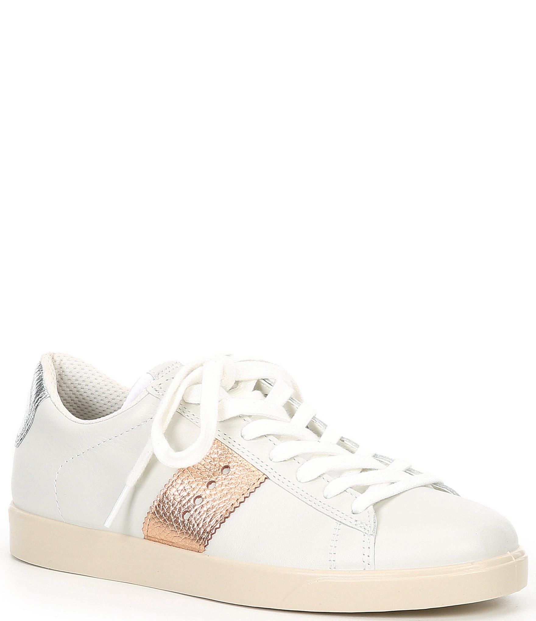 ECCO Women's Street Lite Retro Lace-Up Leather Sneakers | Dillard's