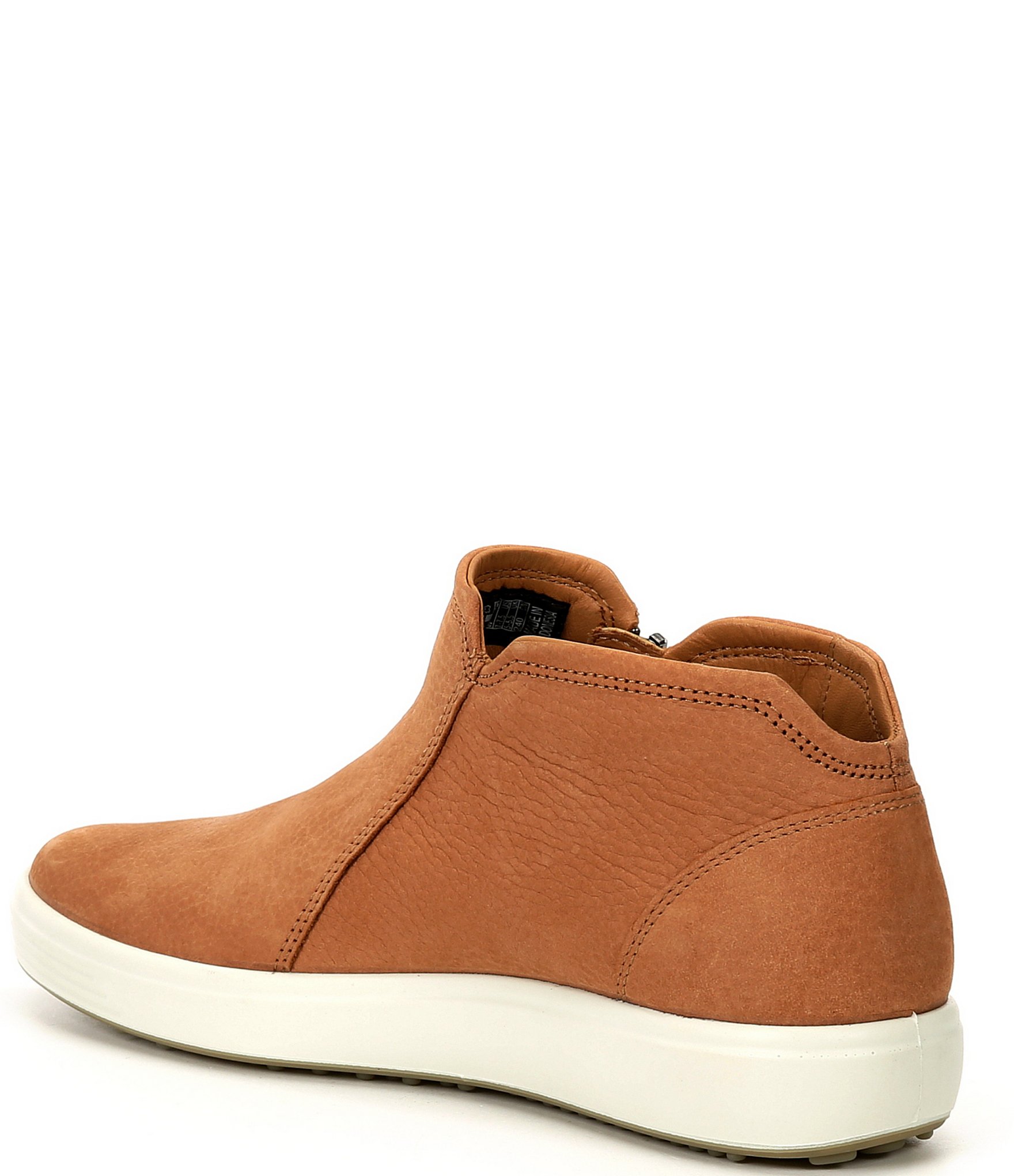 ECCO Women's Soft 7 Nubuck Low Zip Sneaker Booties