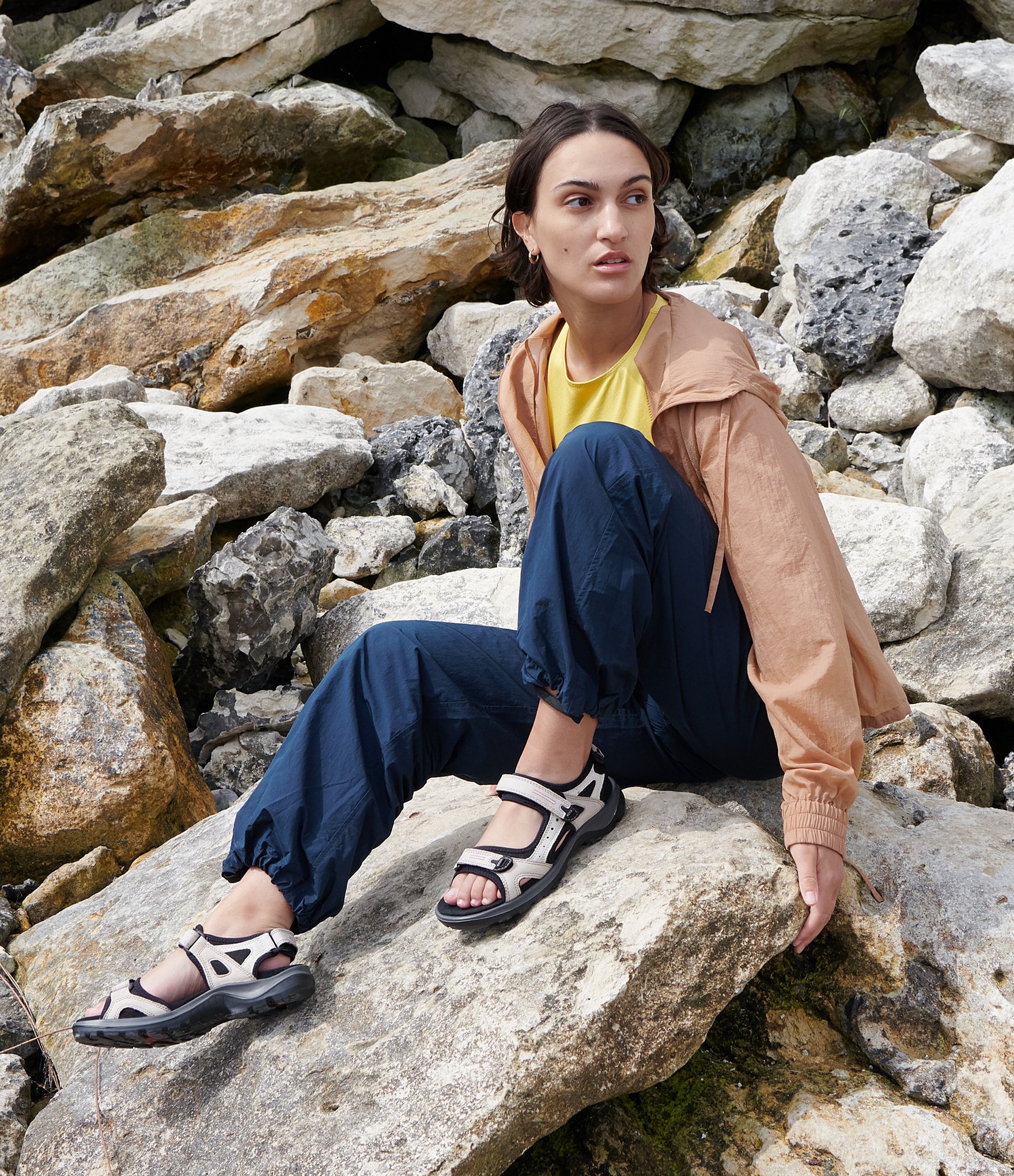 ECCO Offroad Yucatan Adjustable Strap Leather Sandals