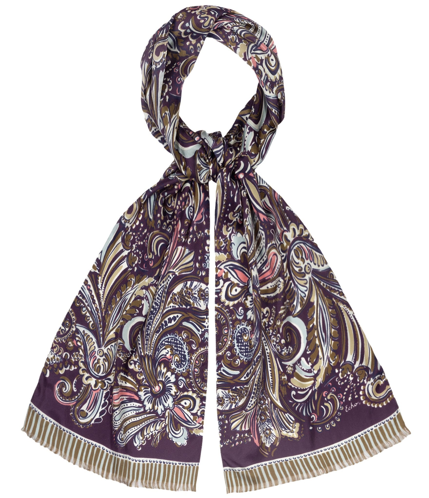 Echo Artist Paisley Silk Scarf Wrap