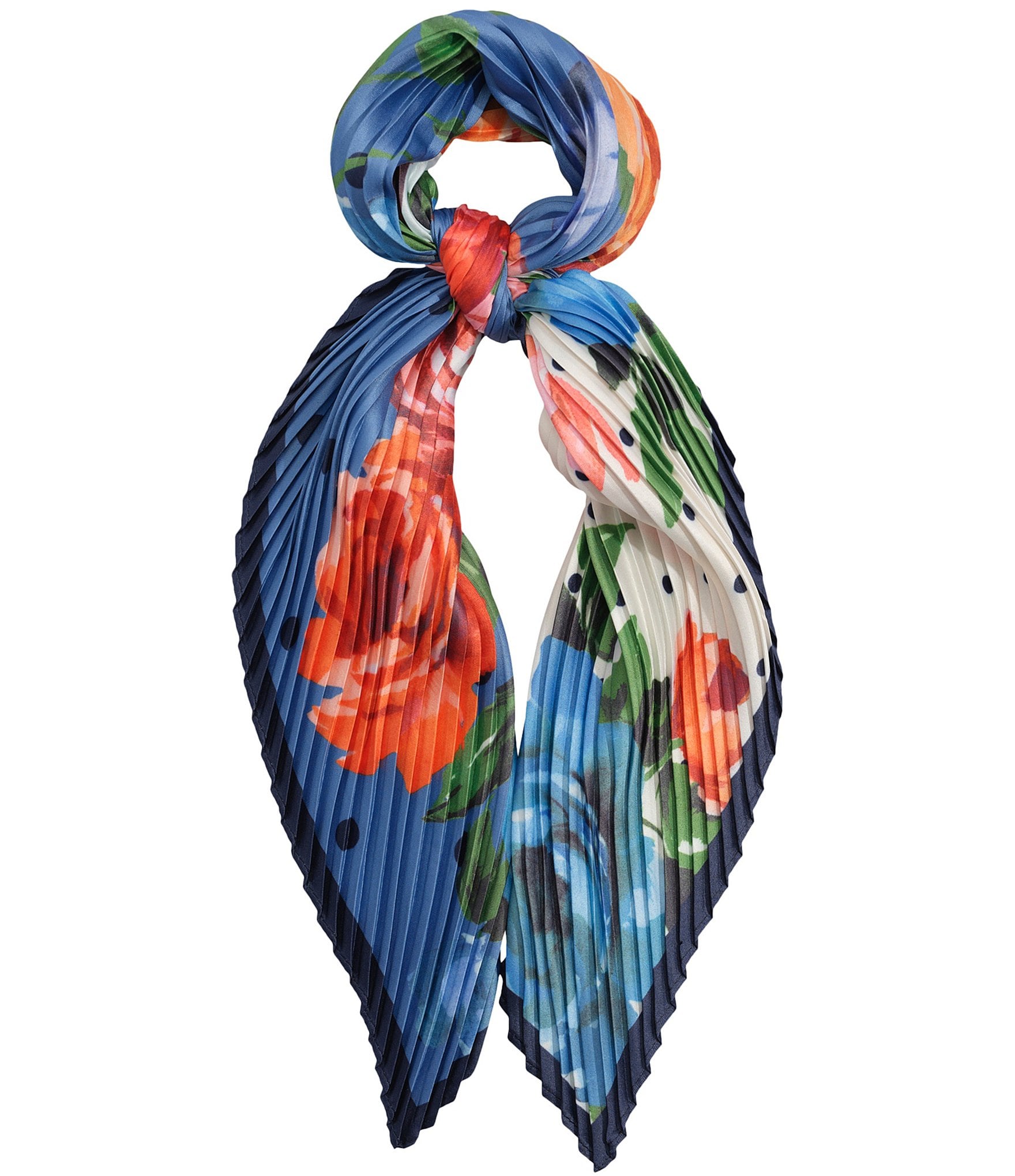 Echo Classic Rose Pleated Woven Diamond Scarf