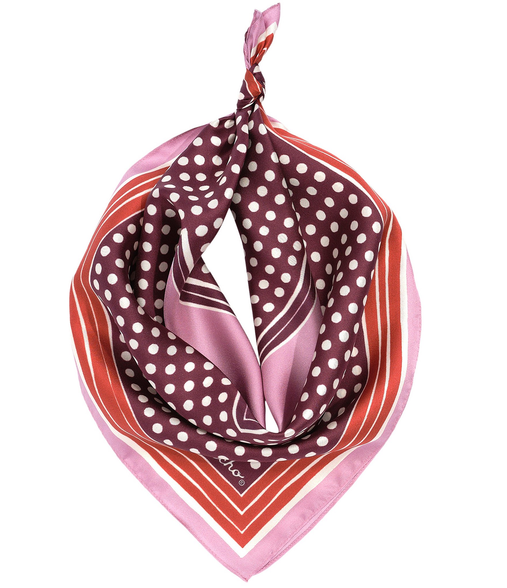 Echo Dotty Silk Bandana Square Scarf
