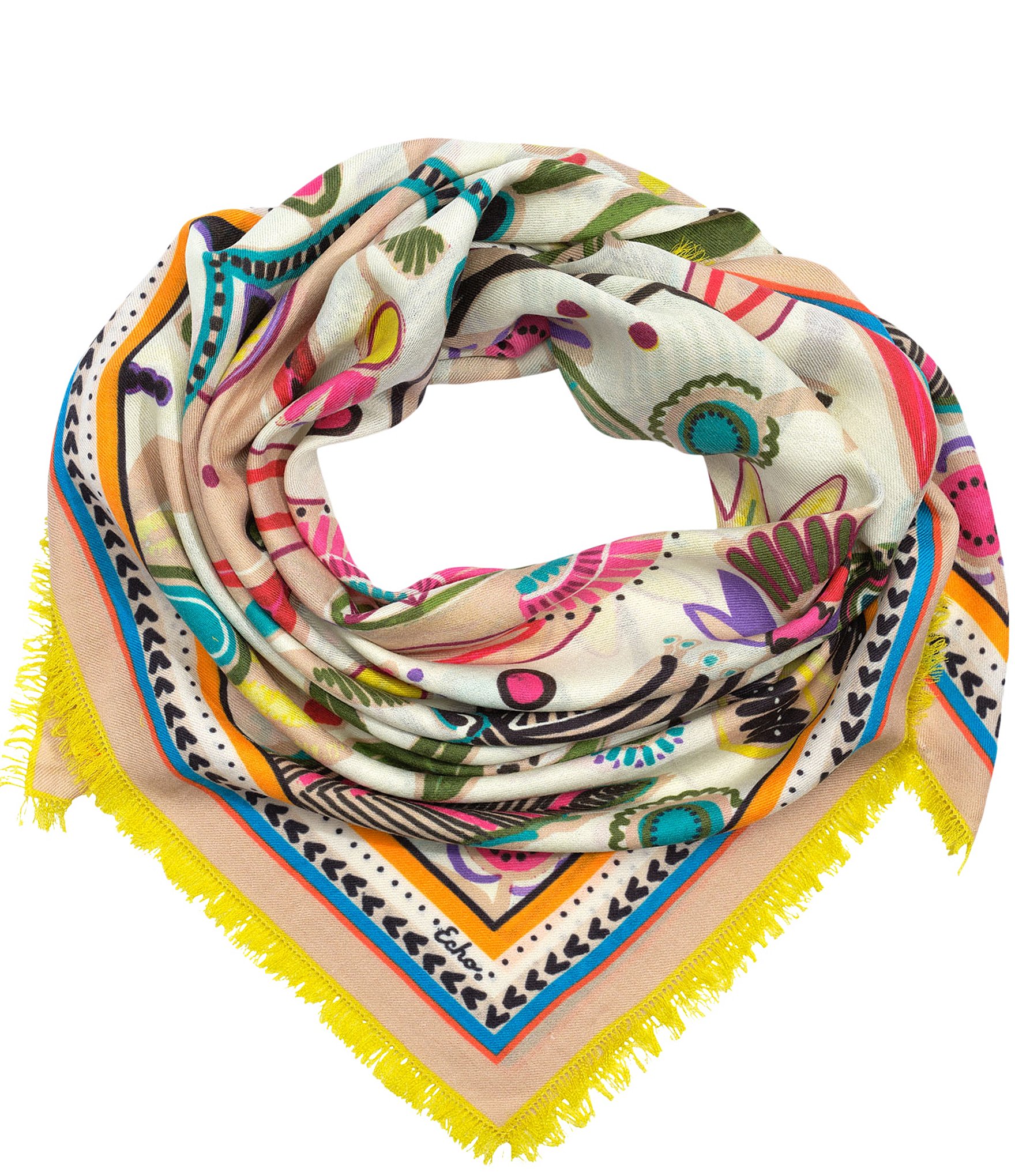 eL×ONE】Flower Large Scarf | [公式]ジーナシス （JEANASIS）通販
