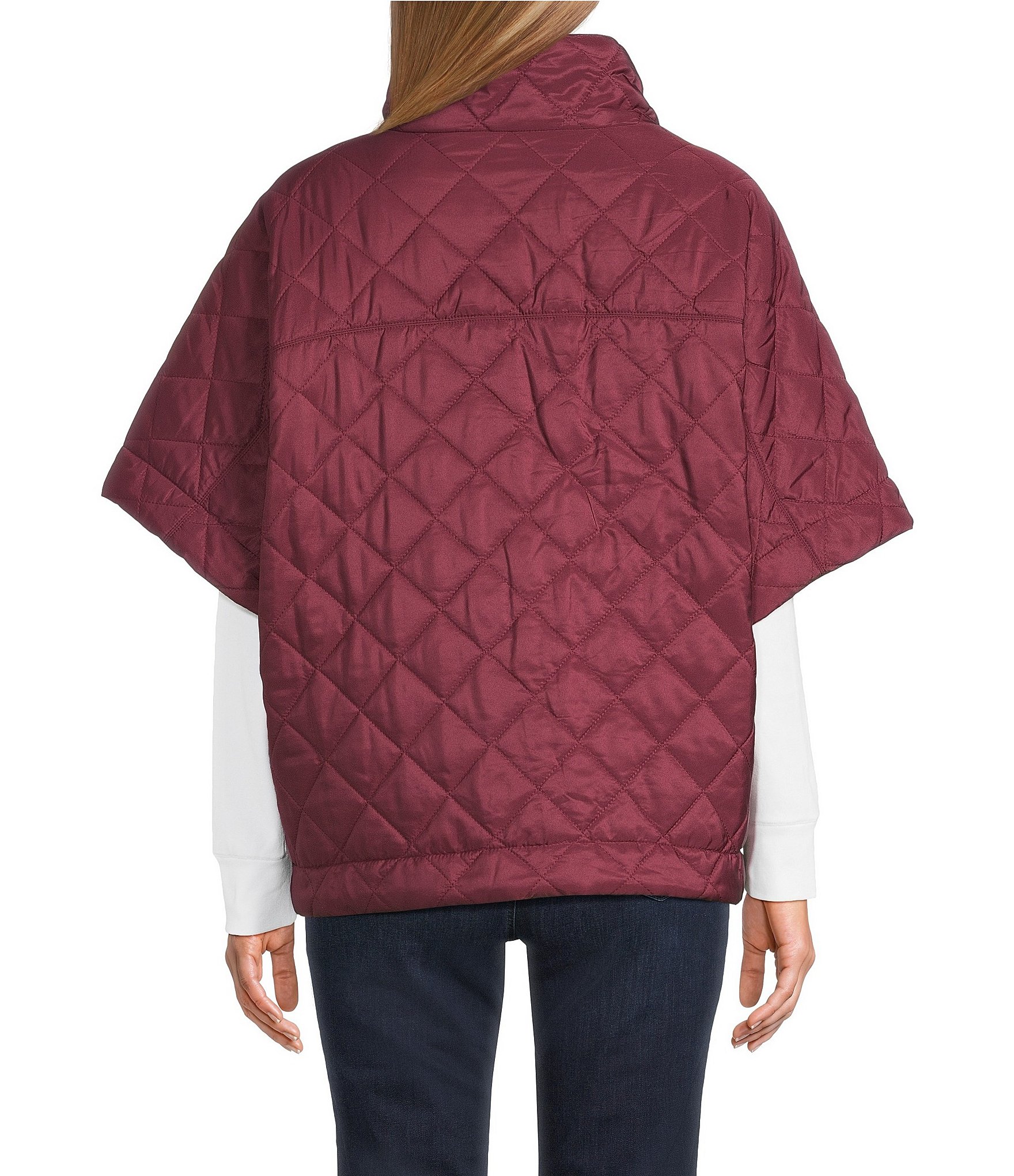 Echo Quilted Quarter Zip Poncho