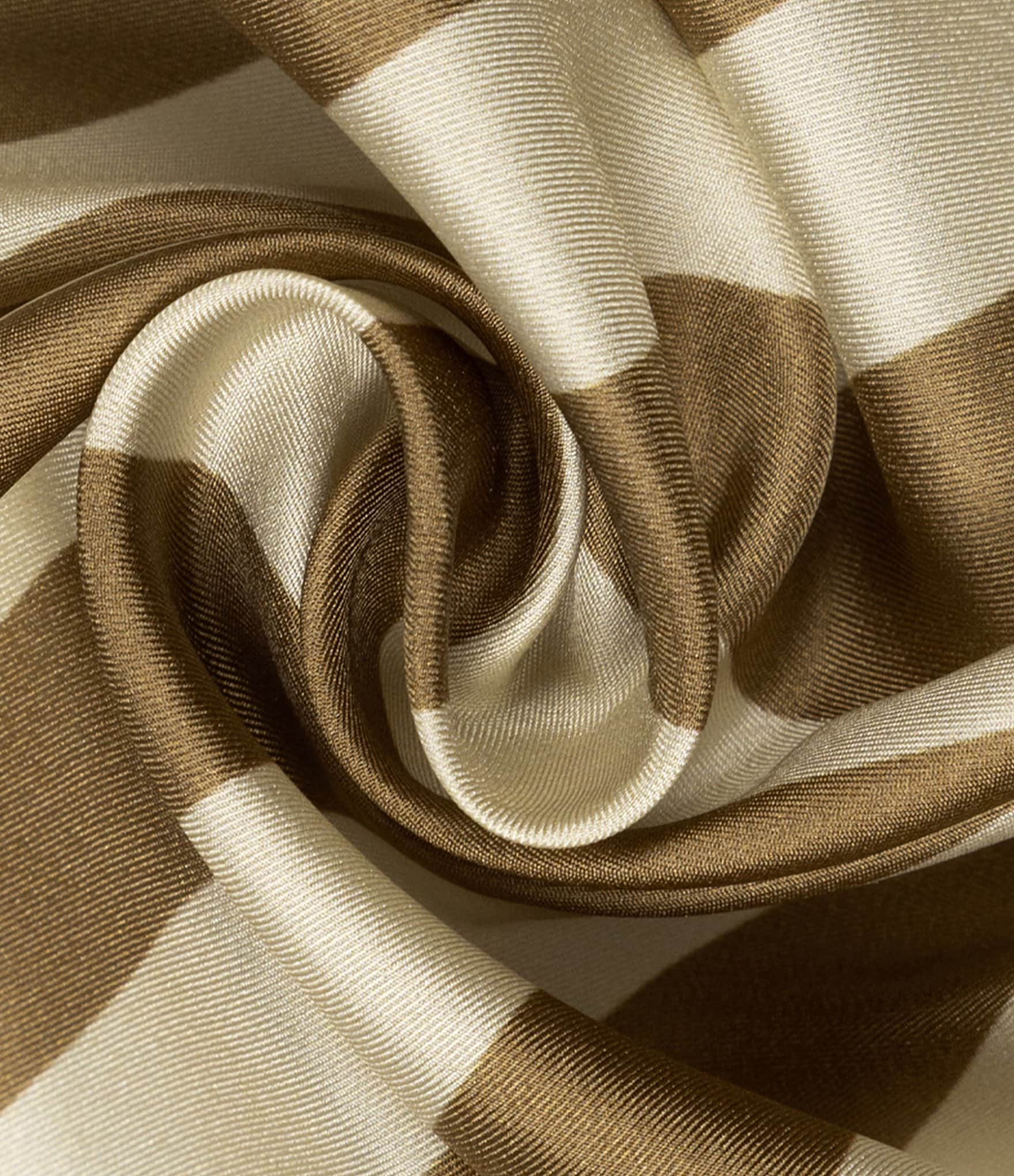 Echo Stripes Silk Bandana Square Scarf