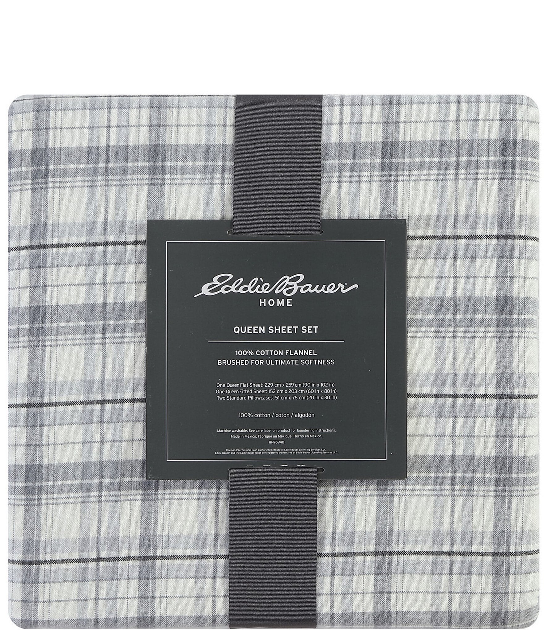 Eddie Bauer Beacon Hill Plaid Flannel Sheet Set