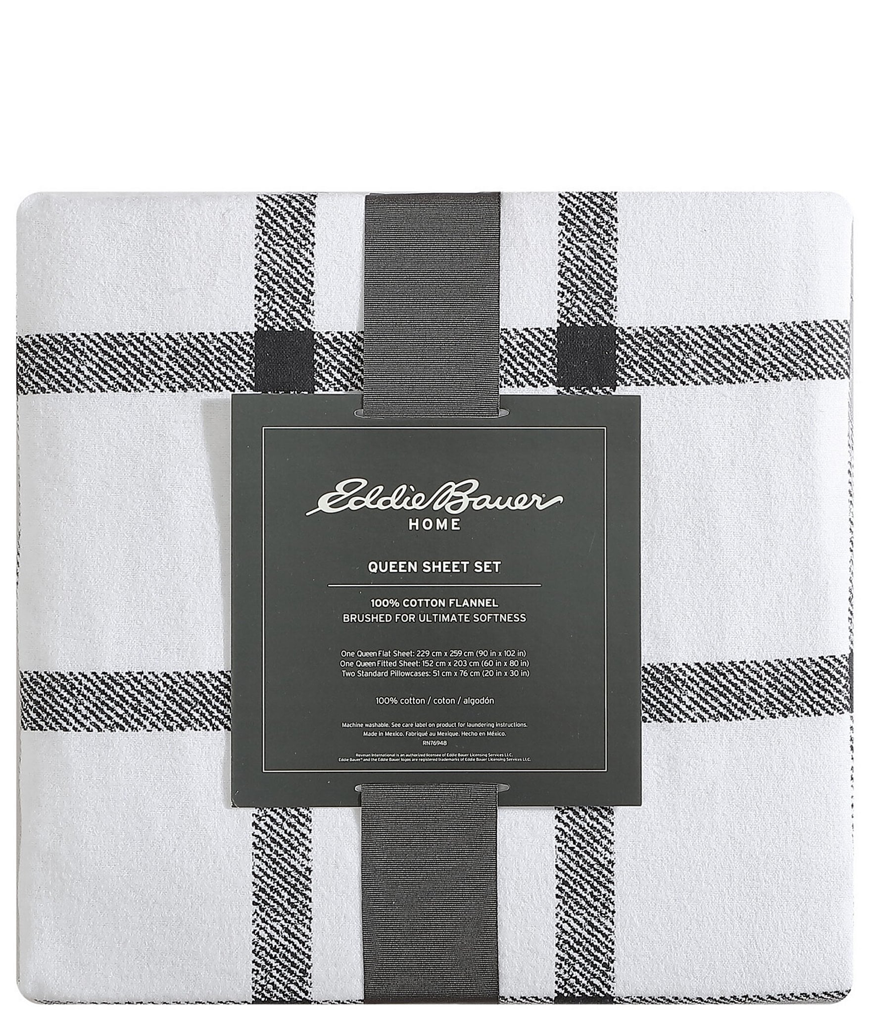 Eddie Bauer Bunkhouse Plaid Printed Flannel Sheet Set