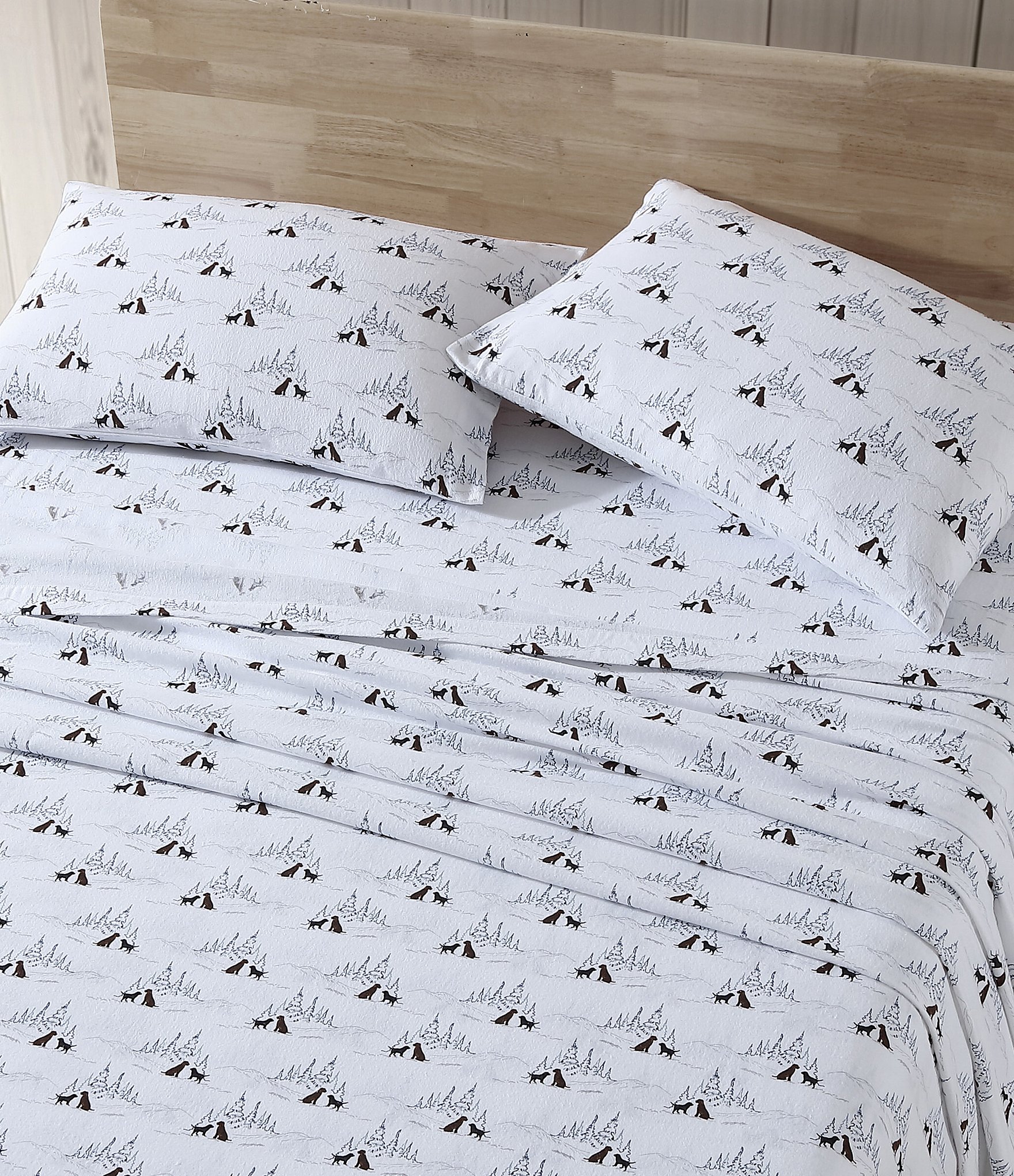 Eddie Bauer Dog Friends Printed Flannel Sheet Set