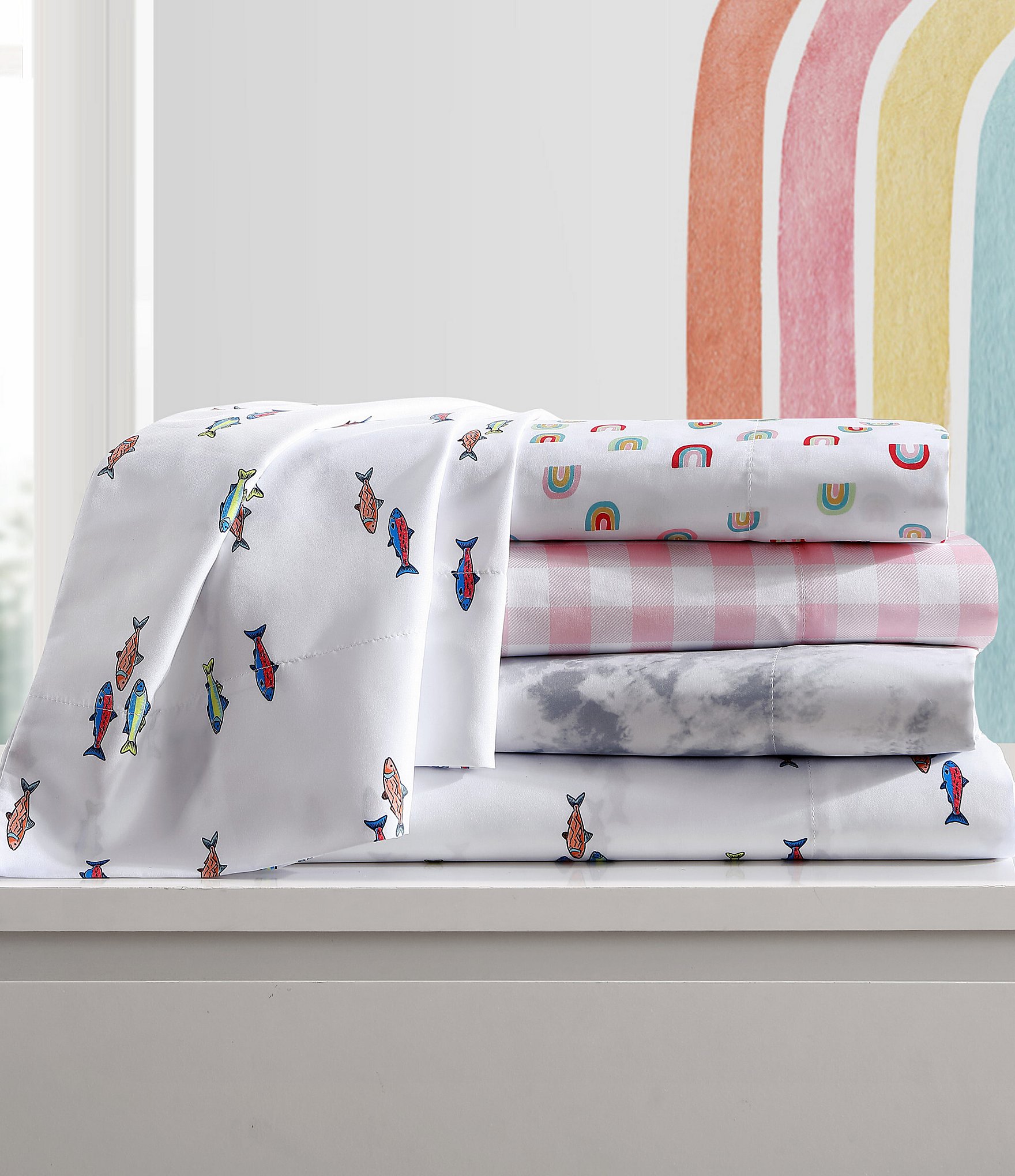 Eddie Bauer Kids' Sunnyvale Rainbow Microfiber Sheet Set