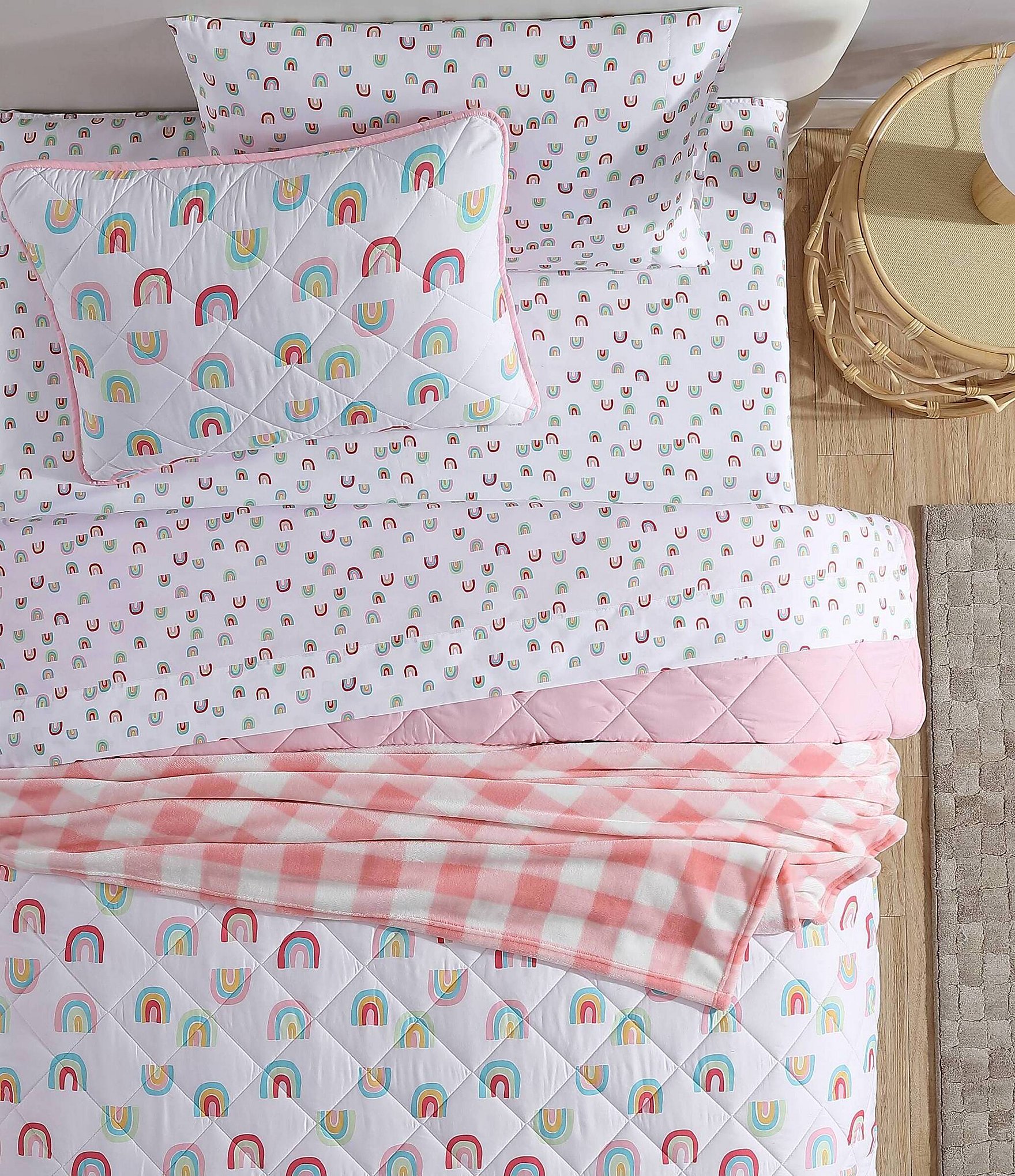 Eddie Bauer Kids' Sunnyvale Rainbow Microfiber Sheet Set