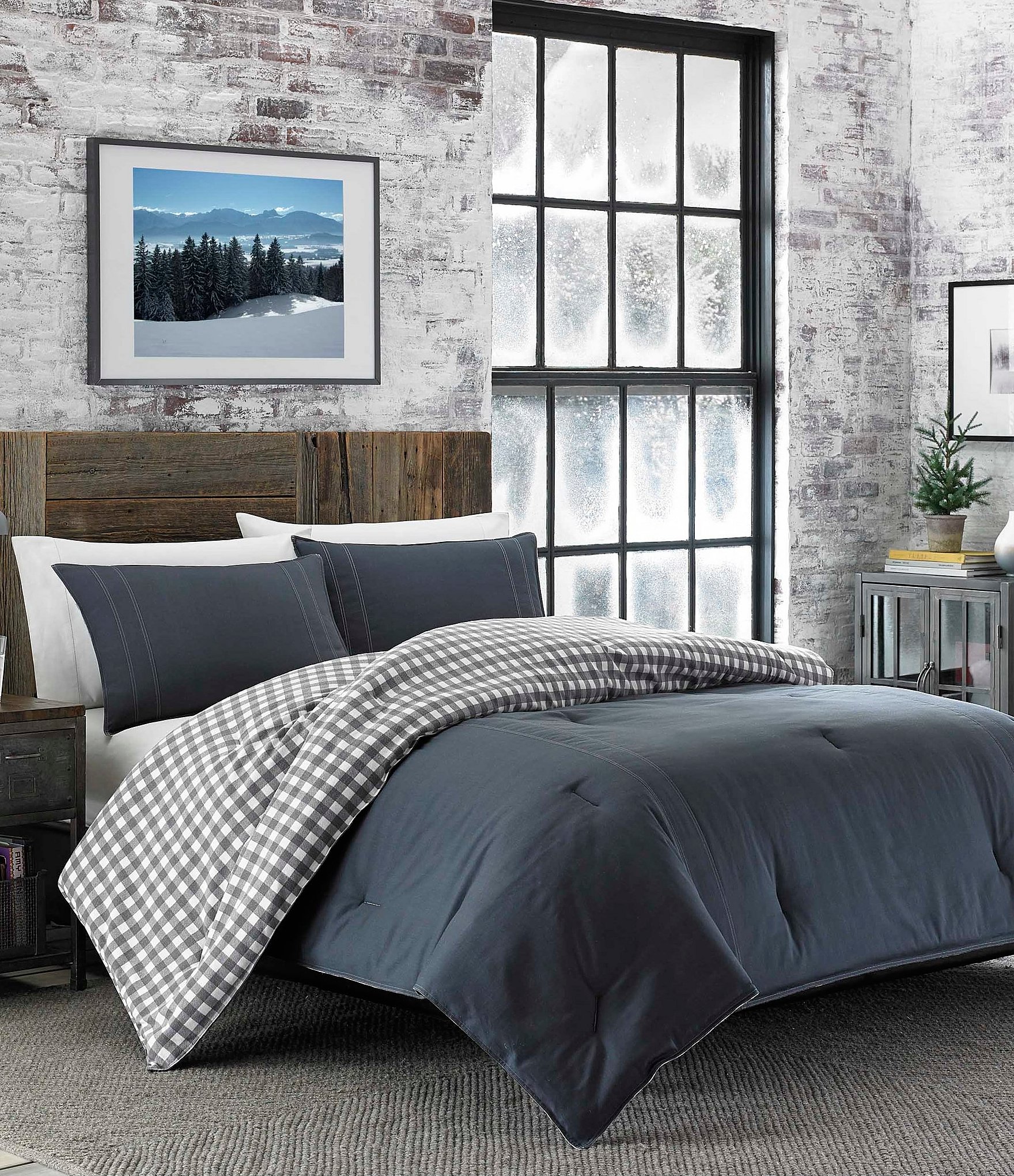 Eddie Bauer Kingston Charcoal Duvet Cover Mini Set