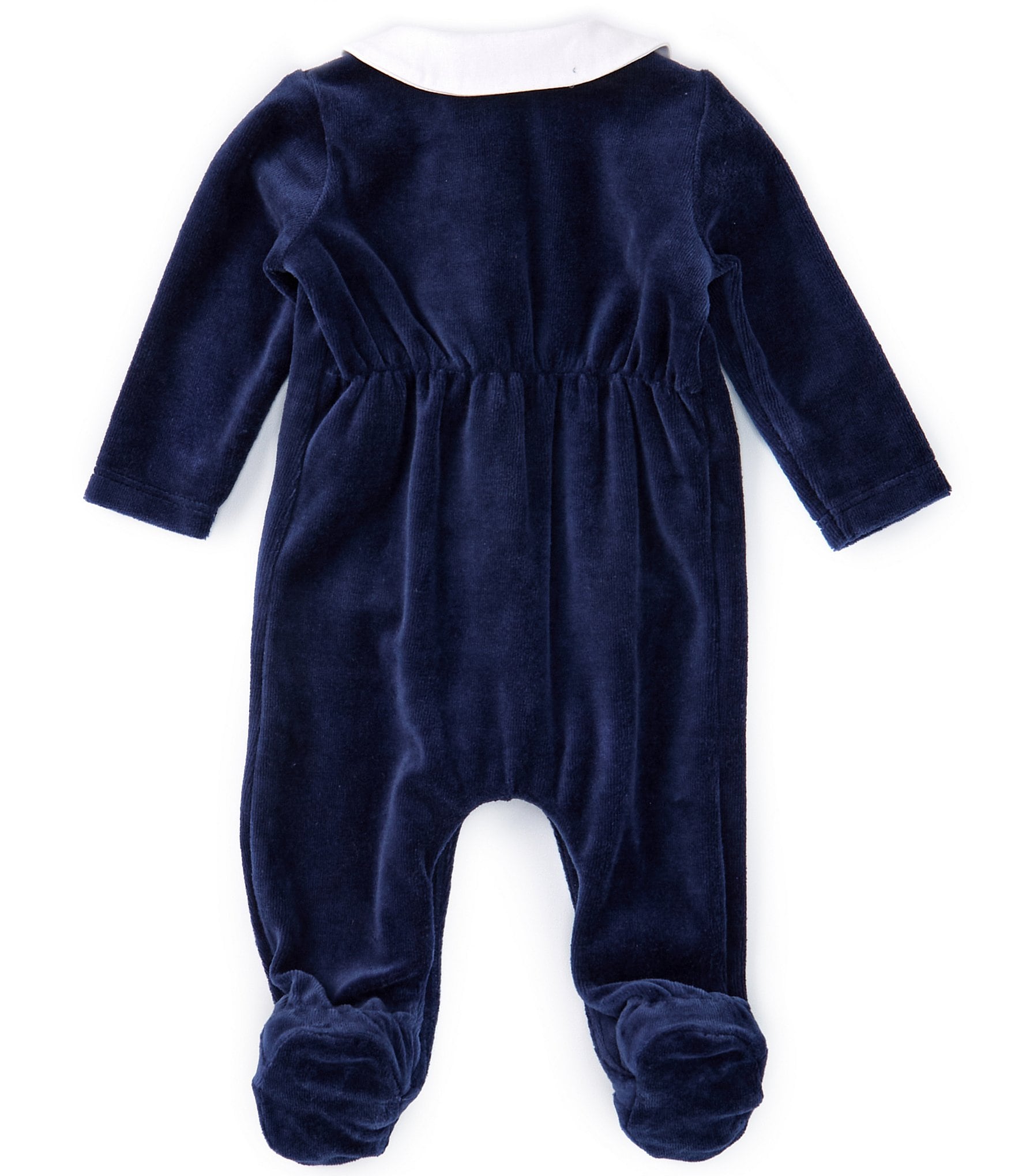 Edgehill Collection Baby Boys Newborn-9 Months Long Sleeve Velour Coverall