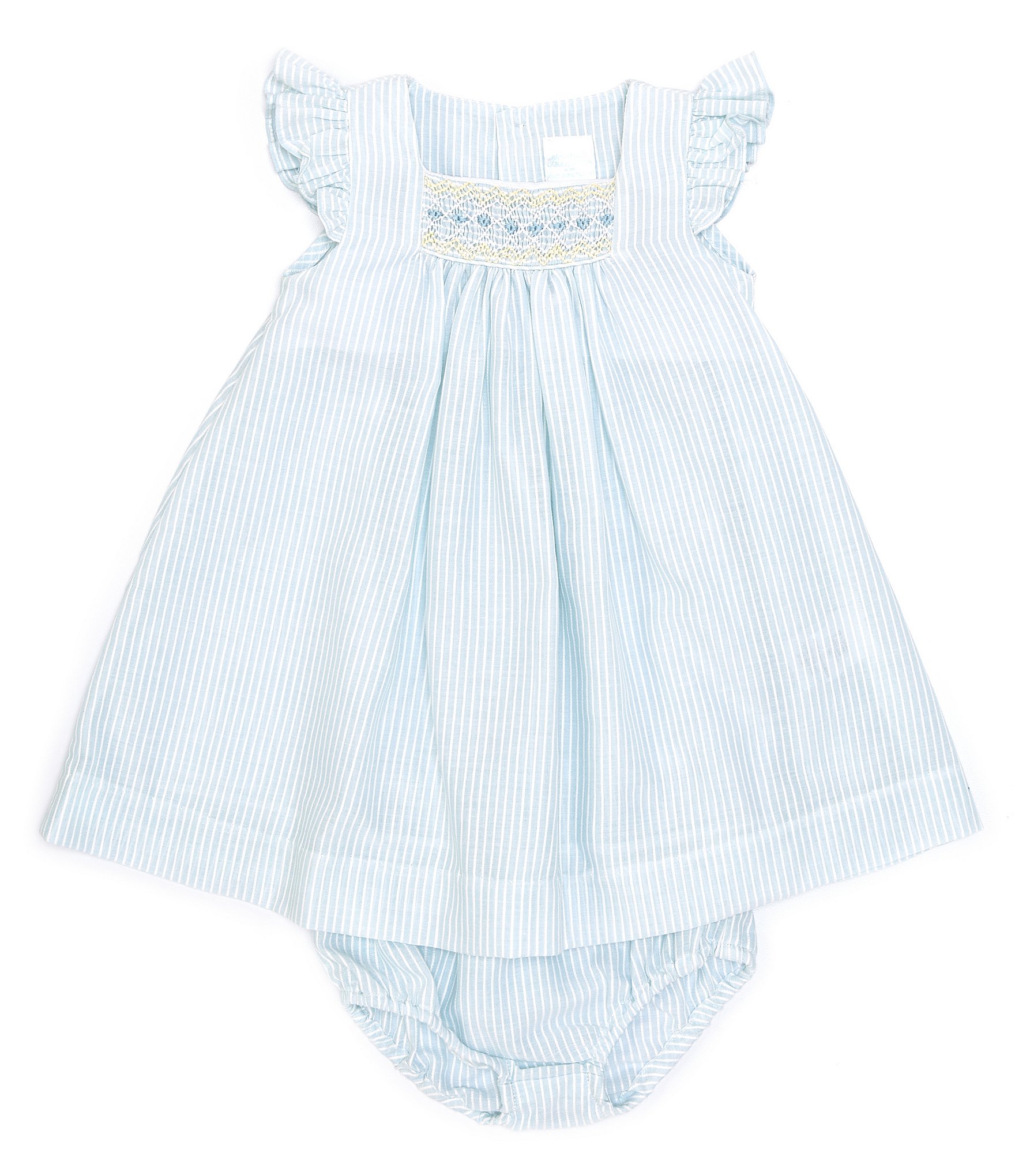 Edgehill Collection Baby Girl 3-24 Months Striped Sleeveless Smocked ...