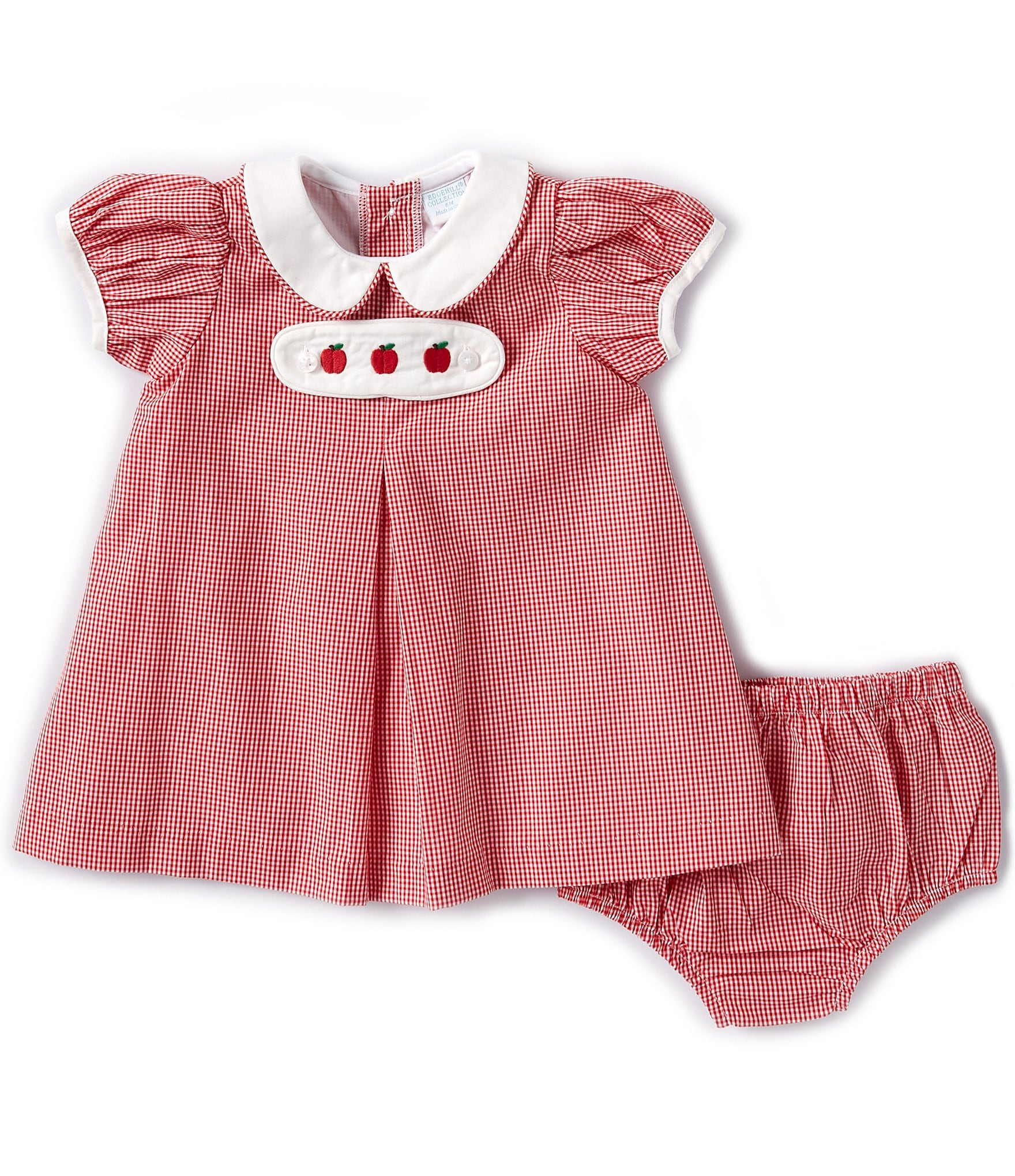 Edgehill Collection Baby Girls 3-24 Months Peter Pan Cap Sleeve Tab Dress