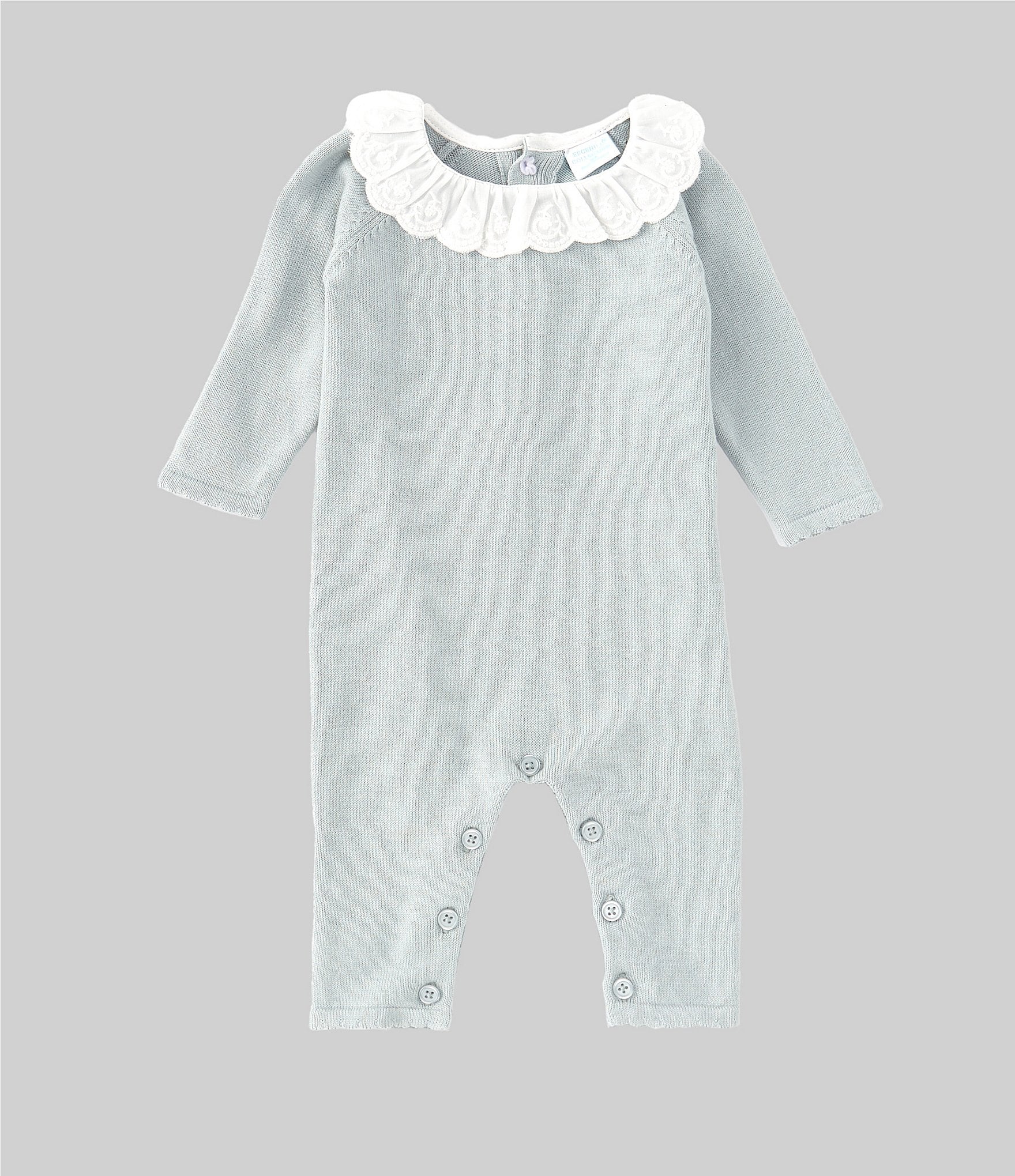 allbrand365 Designer Infant Girls Ruffled At Crewneck Fleece Top 