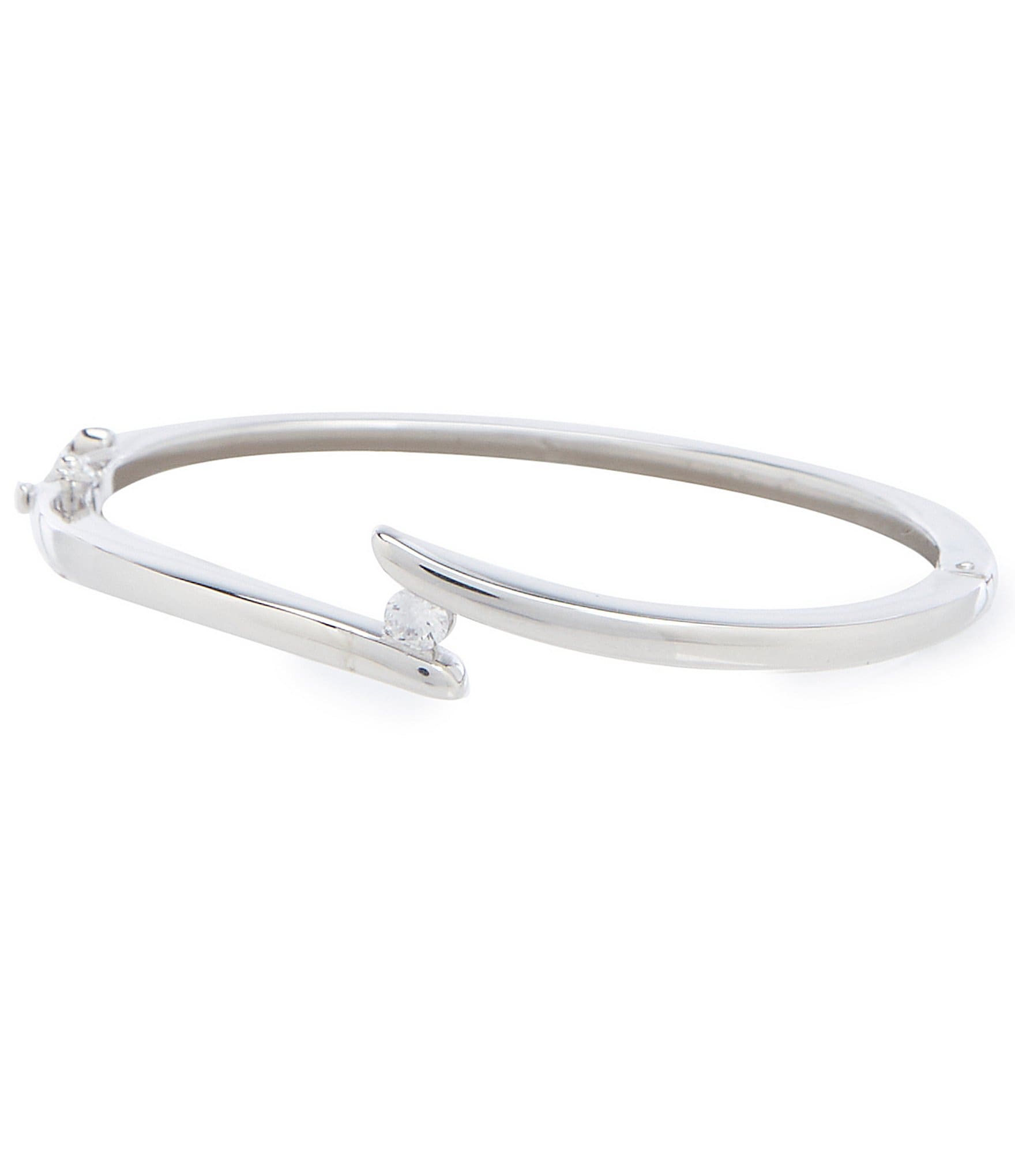 My Daily Styles Womens Hinged CZ Bangle Bracelet