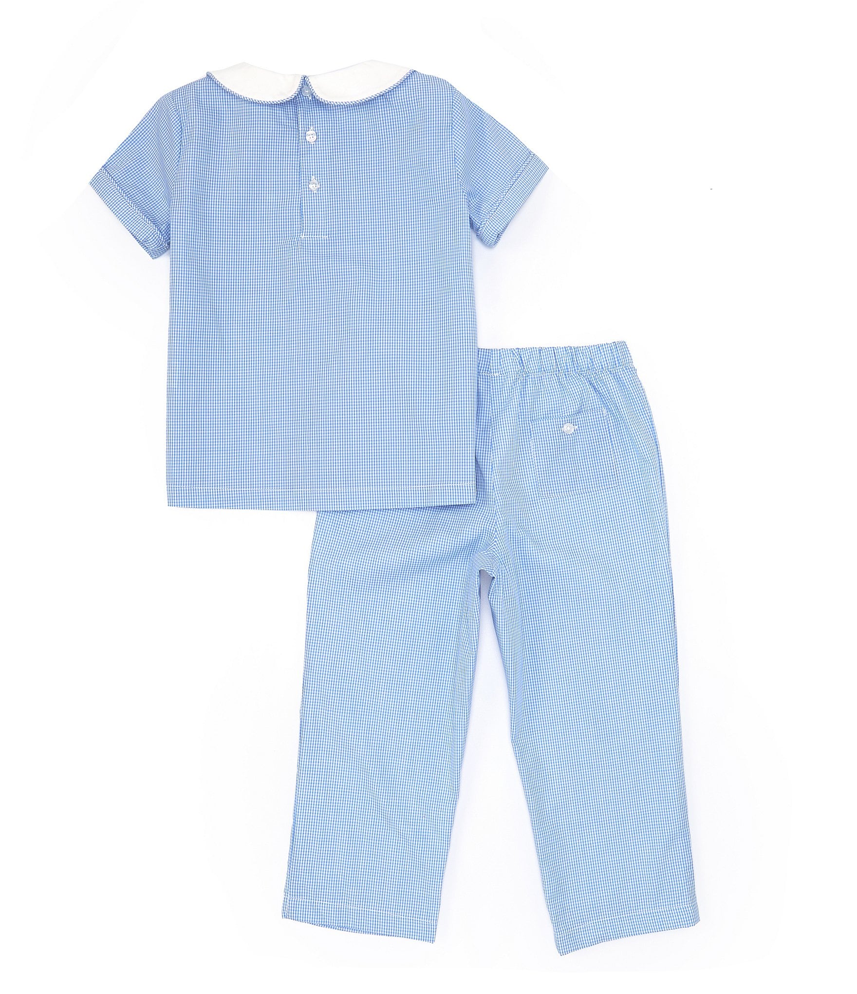 Edgehill Collection Little Boy 2T-7 Peter Pan Cap Sleeve Tab Pant Set