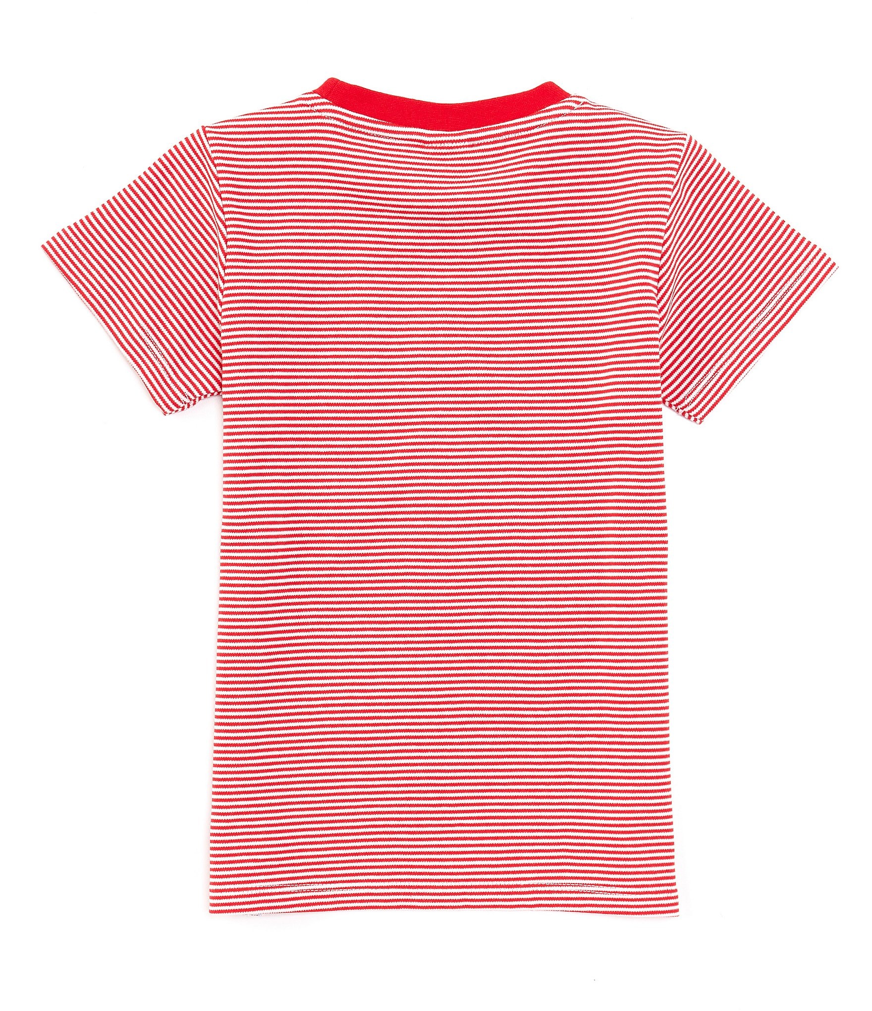 Edgehill Collection Little Boys 2T-7 Stripe Round Neck Short Sleeve Crew T-Shirt