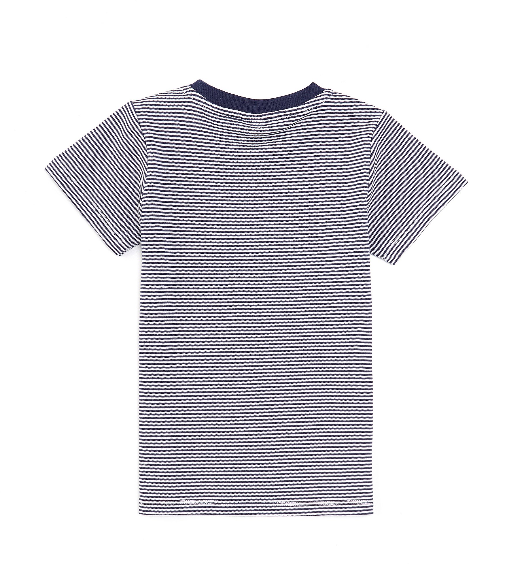 Edgehill Collection Little Boys 2T-7 Stripe Round Neck Short Sleeve Crew T-Shirt