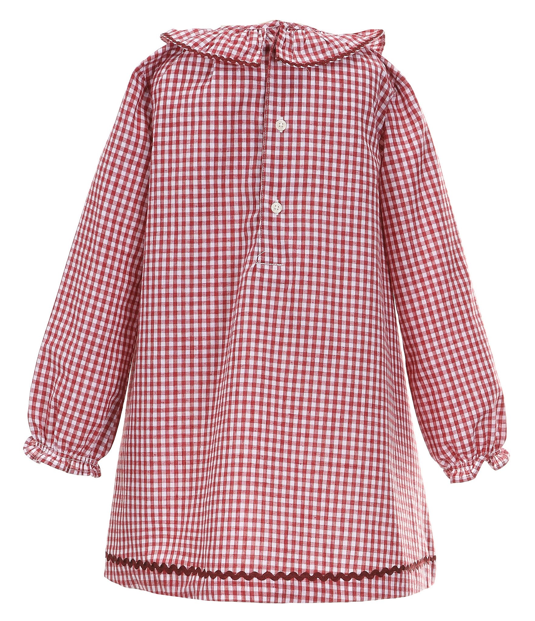 Edgehill Collection Little Girl 2T-6X Long Sleeve Willow Collar Dress