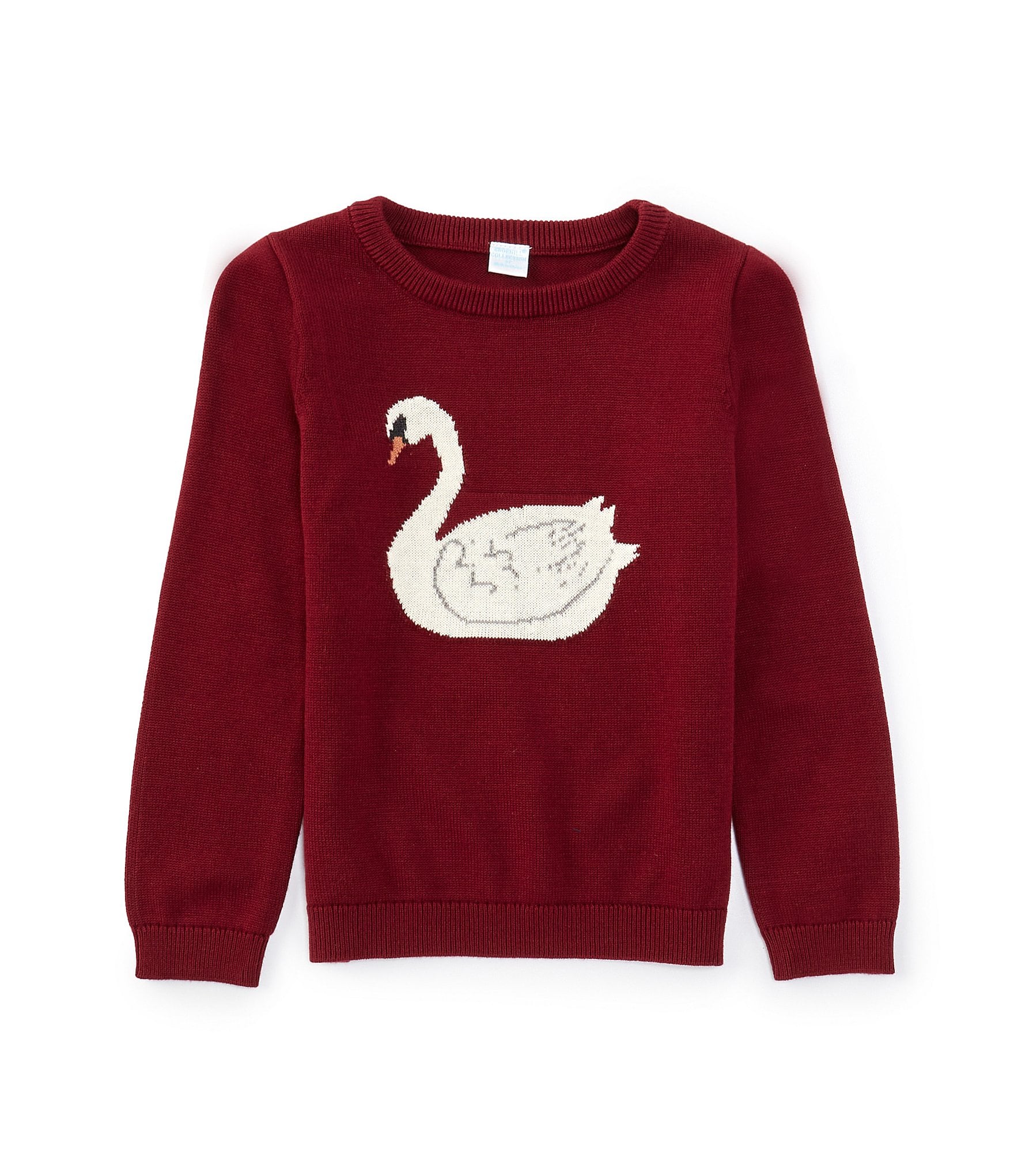 Edgehill Collection Little Girls 2T-6X Swan Sweater