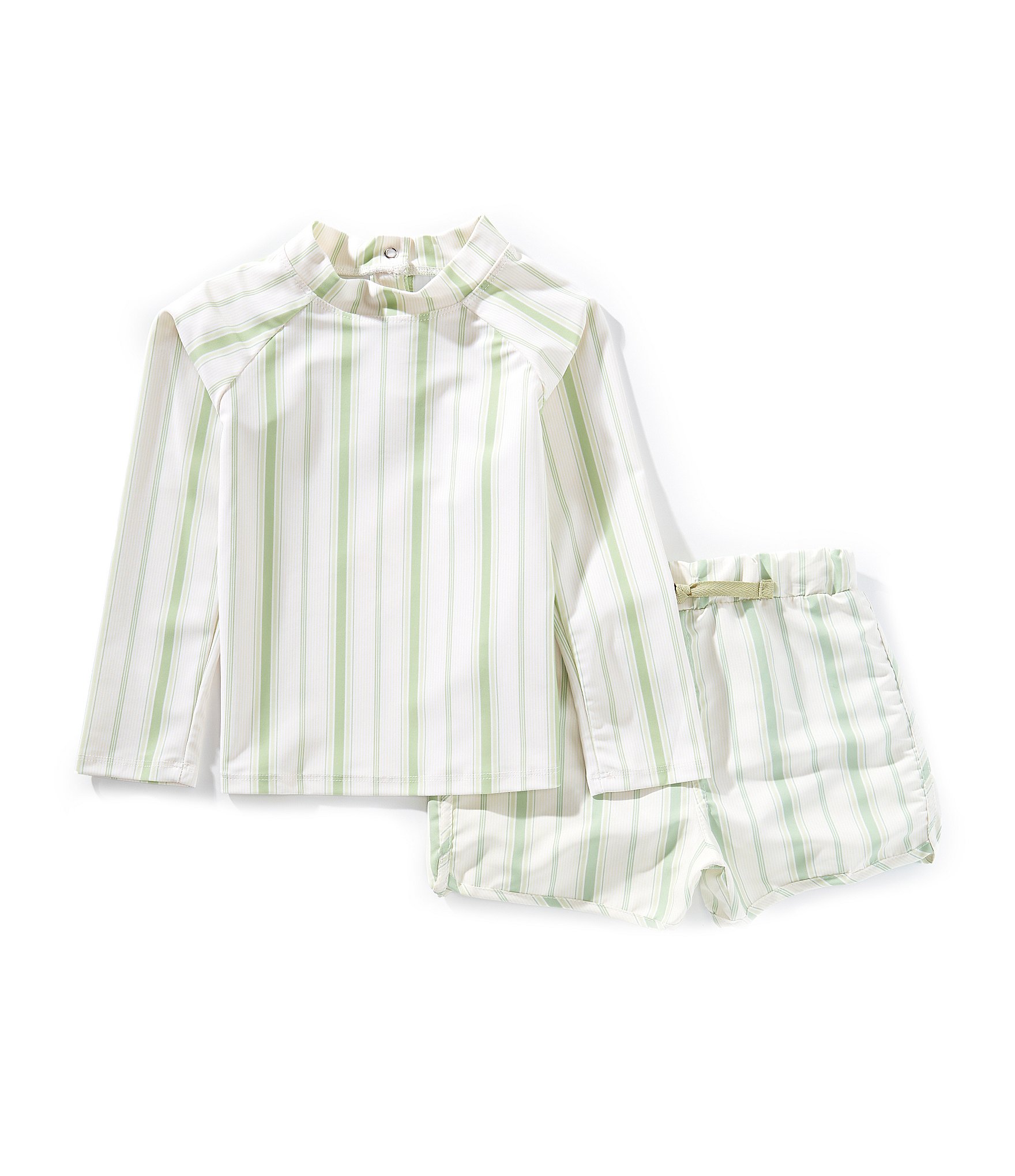 Edgehill Collection x Kristin Ellen Hockman Baby Boys 3-24 Months Konrad Stripe Rashguard & Stripe Swim Trunks Set
